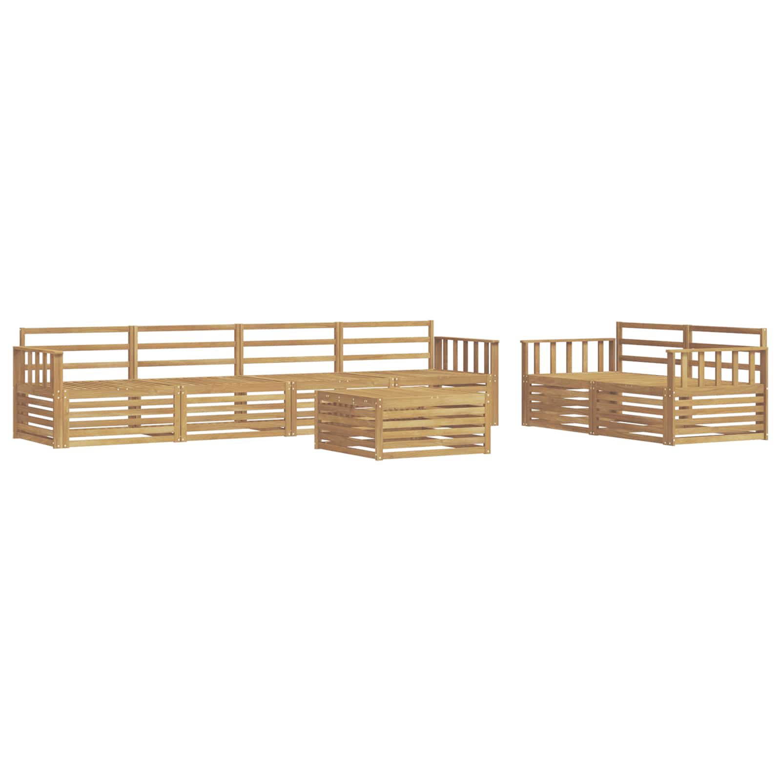 Σειρά Καναπέ Εξωτερικού 7 pcs Λευκό 79 x 79 x 37 εκ