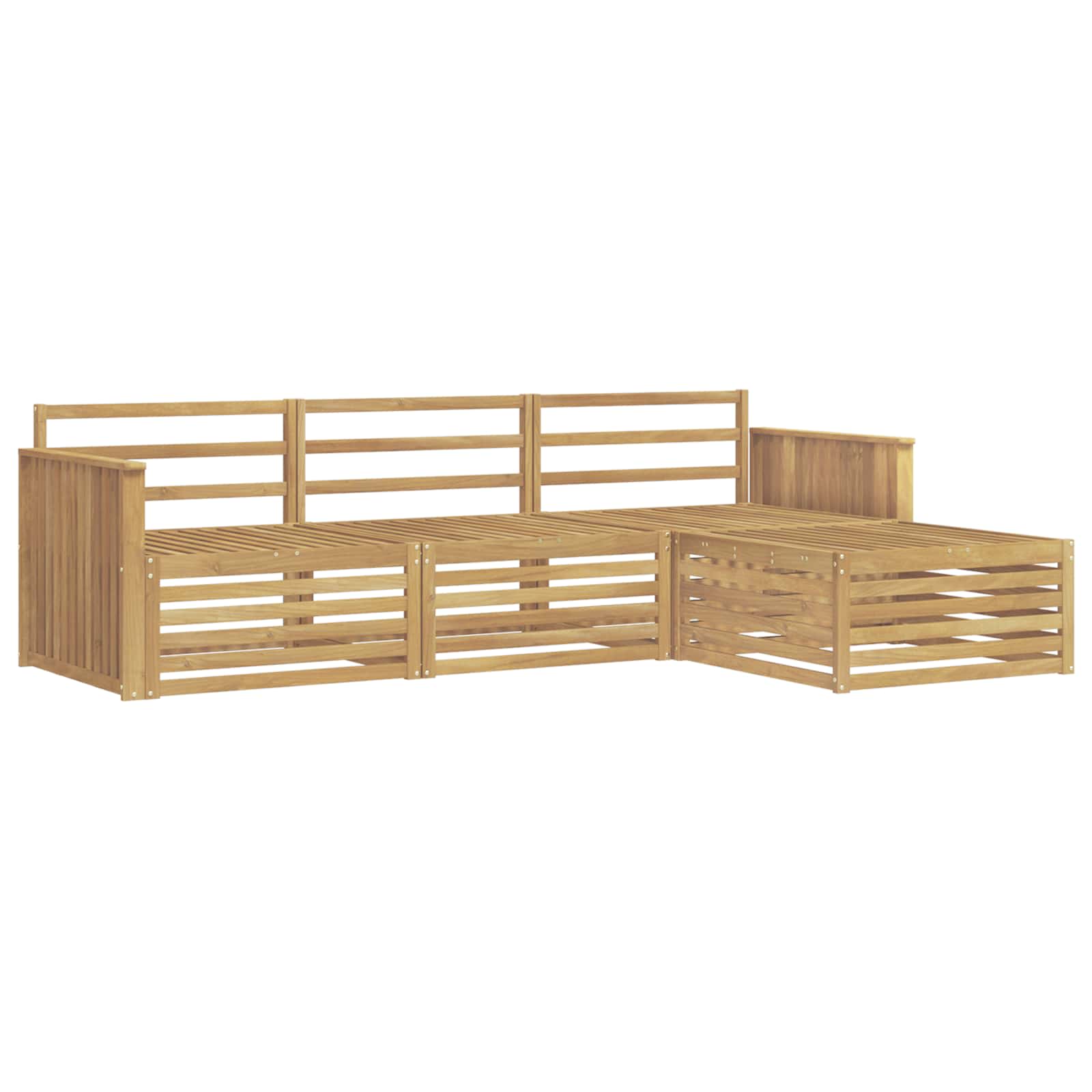 Σειρά Καναπέ Εξωτερικού 4 pcs Λευκό - Pakobazaar