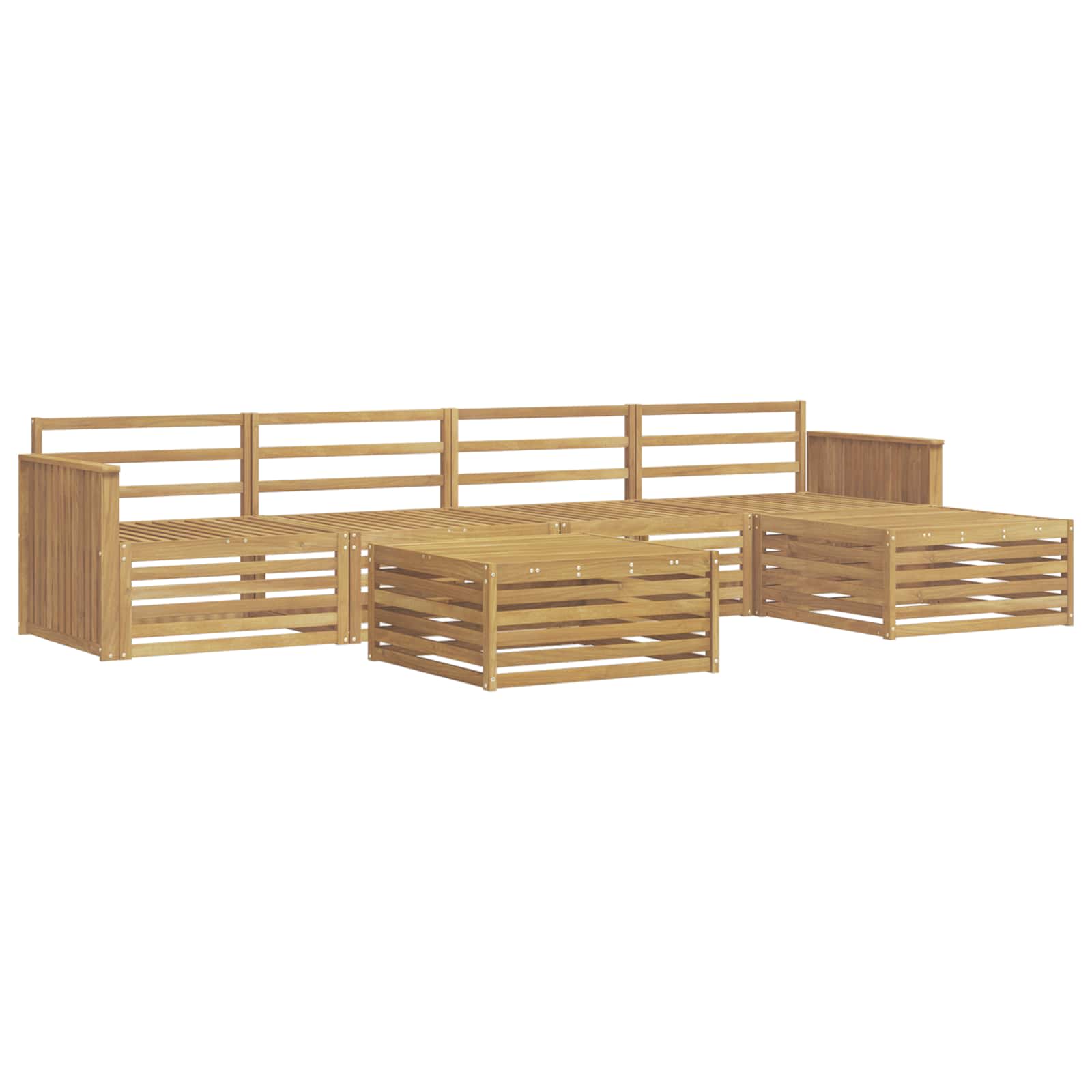 Σειρά Καναπέ Εξωτερικού 6 pcs Λευκό 79 x 79 x 37 εκ - Pakobazaar
