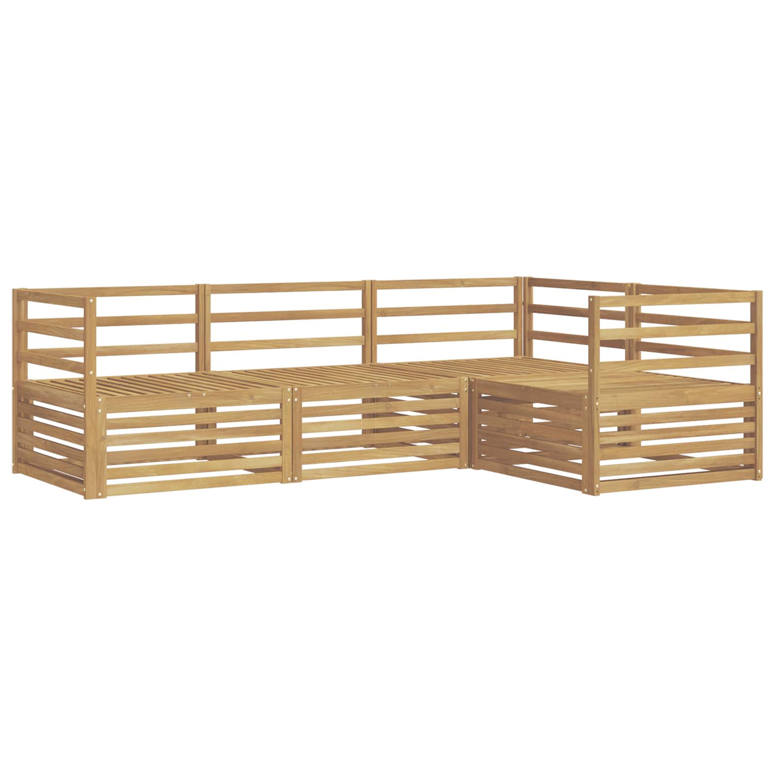 Σειρά Καναπέ Εξωτερικού 4 pcs Λευκό 245,5 x 166,5 x 73 εκ - Pakobazaar