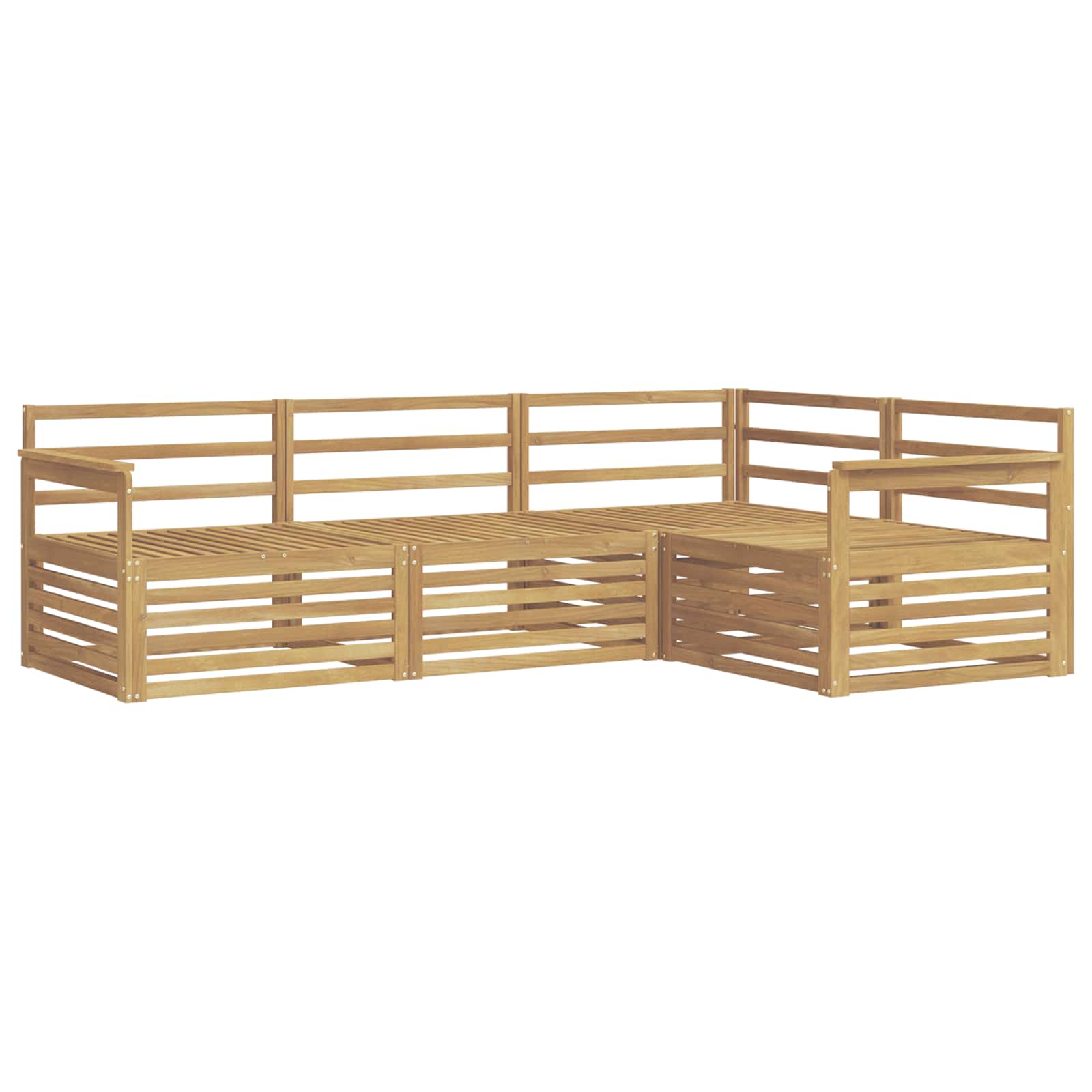 Σειρά Καναπέ Εξωτερικού 4 pcs Λευκό 247,5 x 168,5 x 73 εκ - Pakobazaar