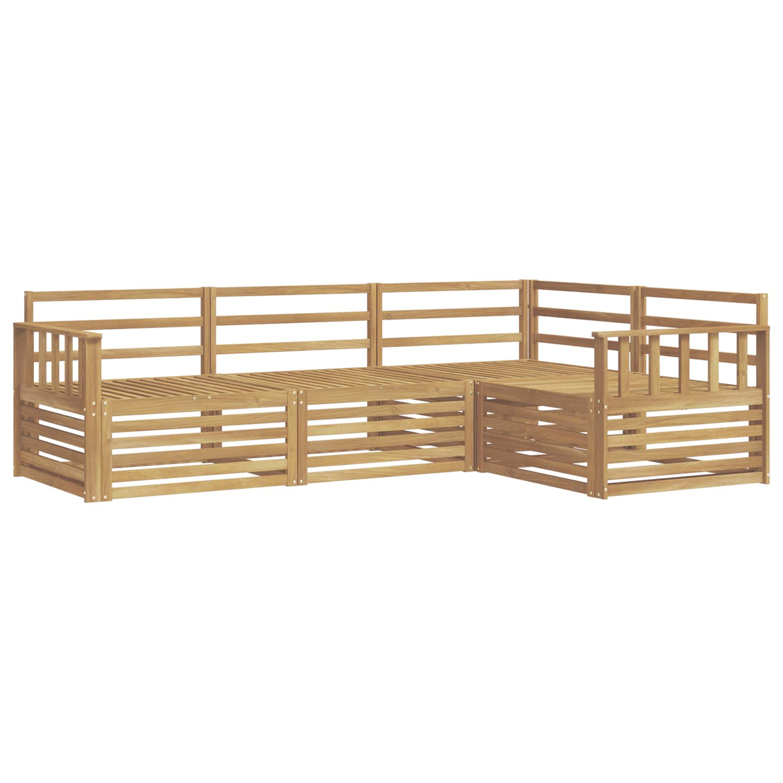 Σειρά Καναπέ Εξωτερικού 4 pcs Λευκό 247,5 x 168,5 x 73 εκ - Pakobazaar