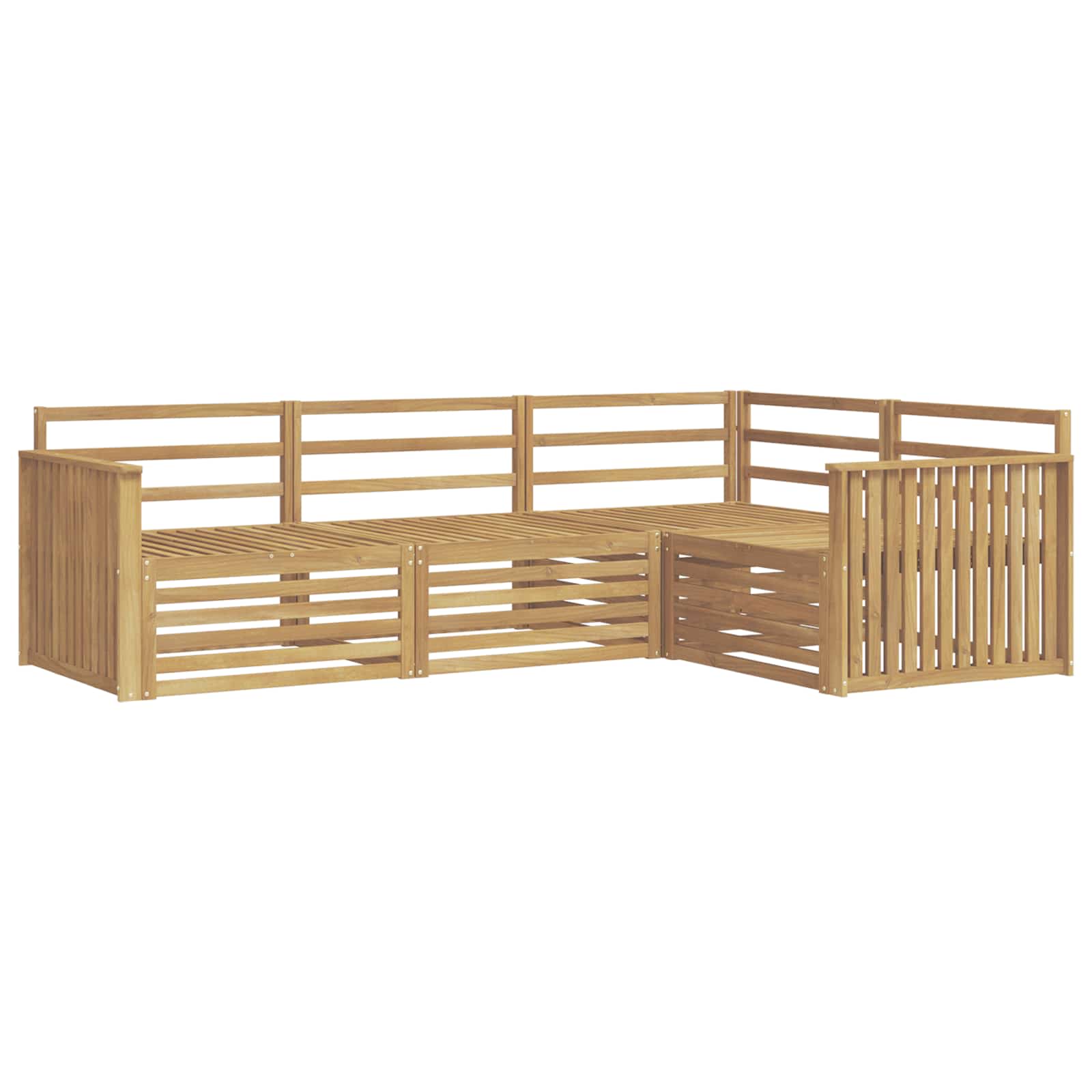 Σειρά Καναπέ Εξωτερικού 4 pcs Λευκό 247,5 x 168,5 x 73 εκ - Pakobazaar