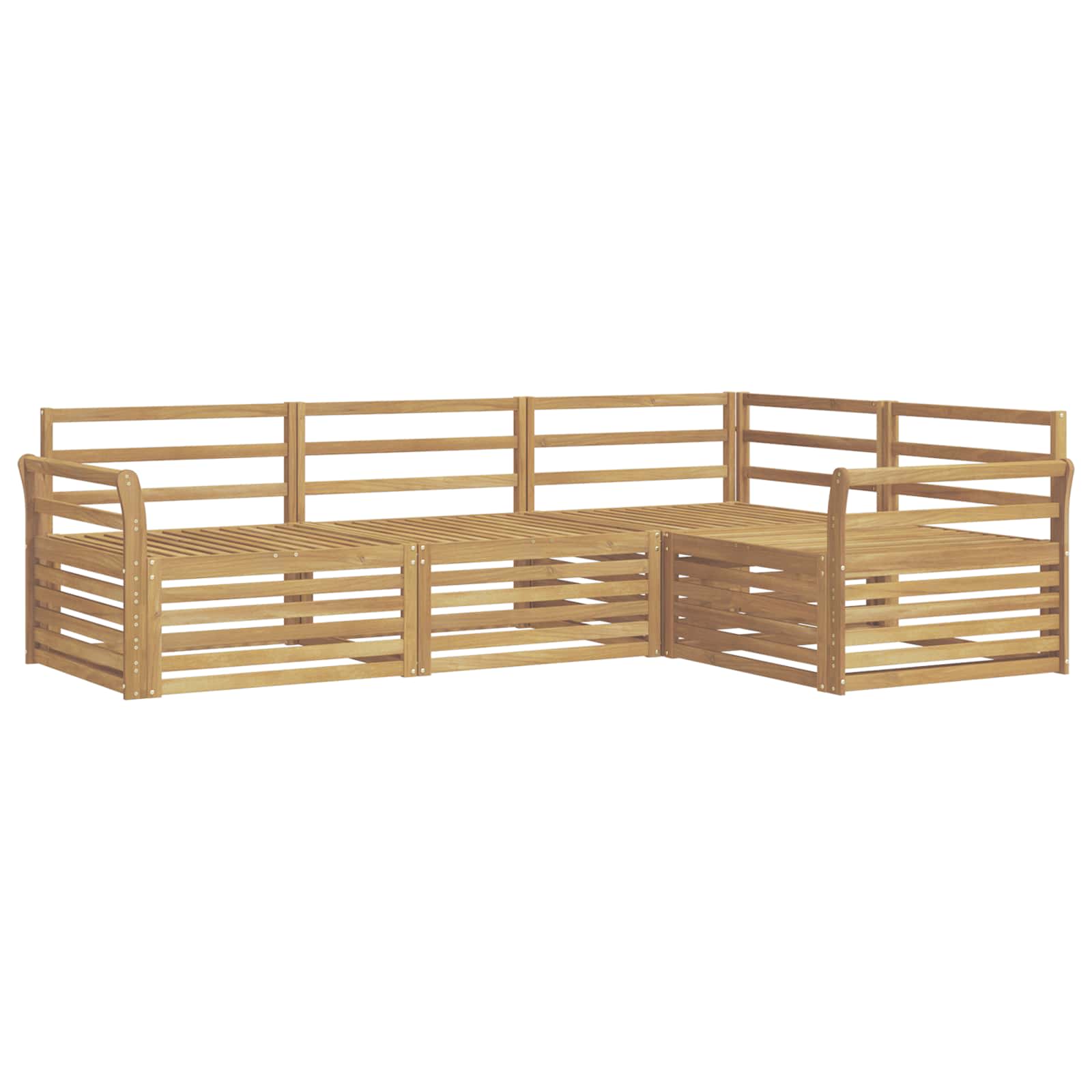 Σειρά Καναπέ Εξωτερικού 4 pcs Λευκό 250 x 170,5 x 73 εκ