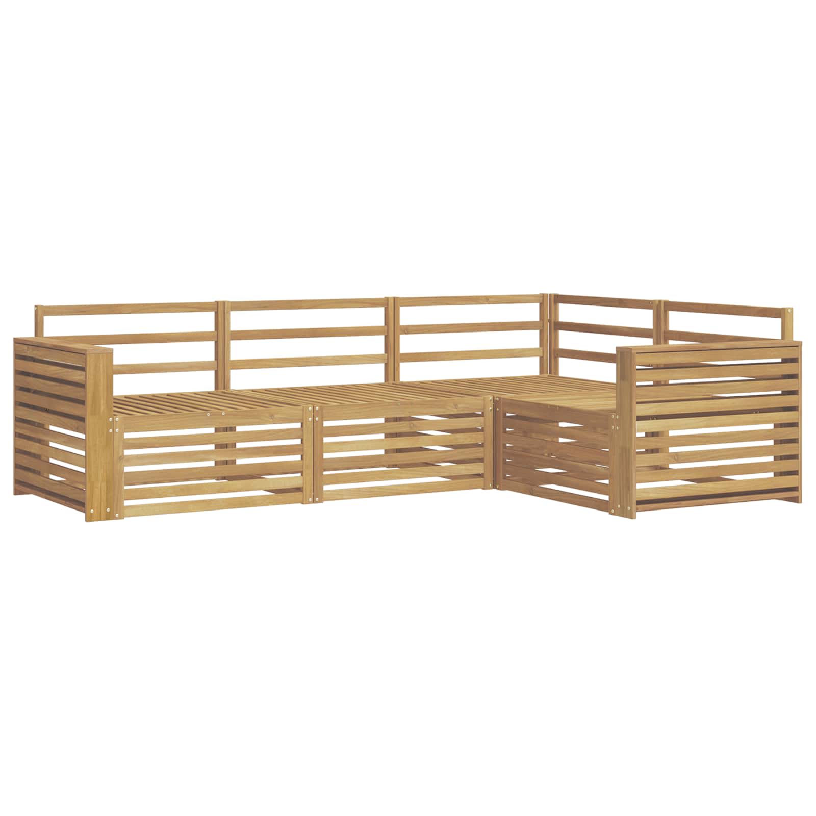 Σειρά Καναπέ Εξωτερικού 4 pcs Λευκό 251,5 x 172,5 x 73 εκ - Pakobazaar