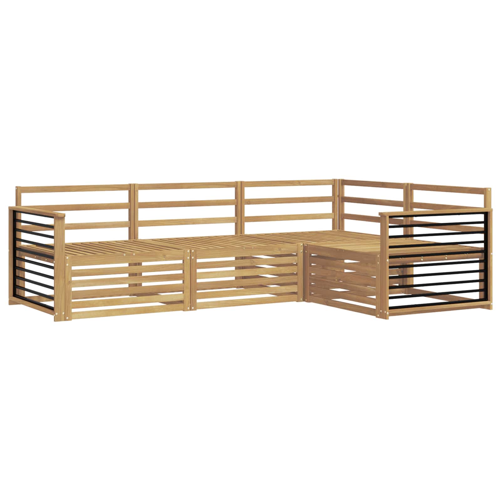 Σειρά Καναπέ Εξωτερικού 4 pcs Λευκό 247,5 x 168,5 x 73 εκ - Pakobazaar