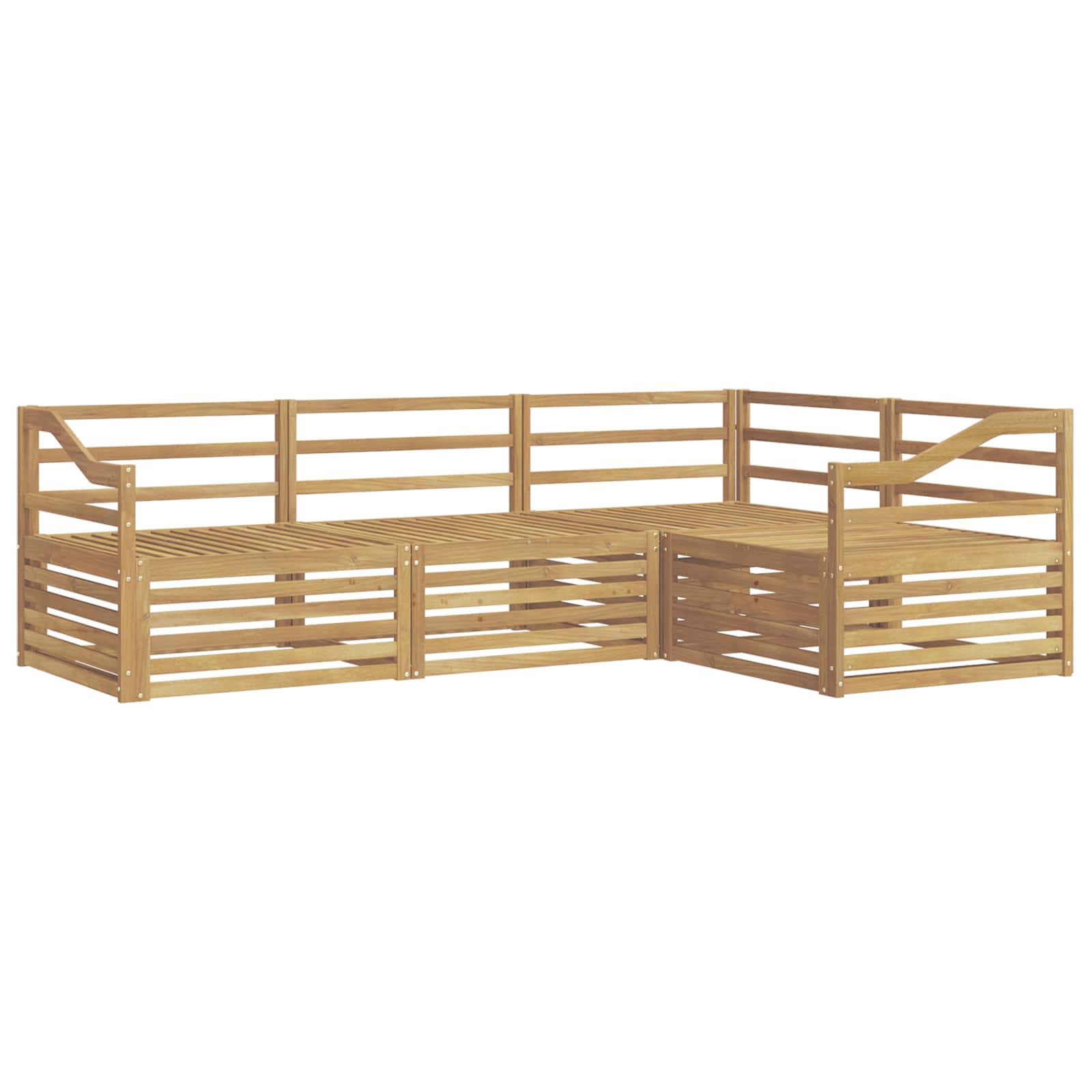 Σειρά Καναπέ Εξωτερικού 4 pcs Λευκό 245,5 x 166,5 x 73 εκ - Pakobazaar