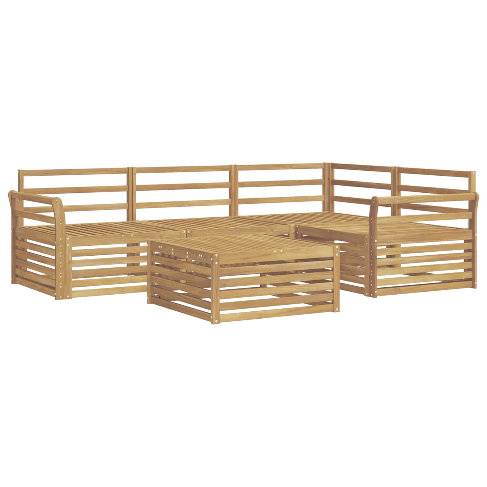 Σειρά Καναπέ Εξωτερικού 5 pcs Λευκό 79 x 79 x 37 εκ