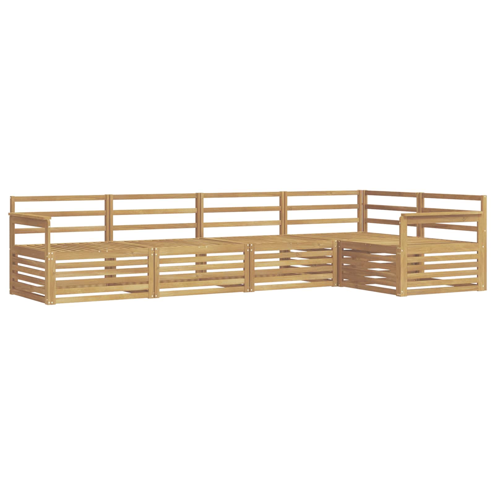 Σειρά Καναπέ Εξωτερικού 5 pcs Λευκό 327 x 168,5 x 73 cm - Pakobazaar