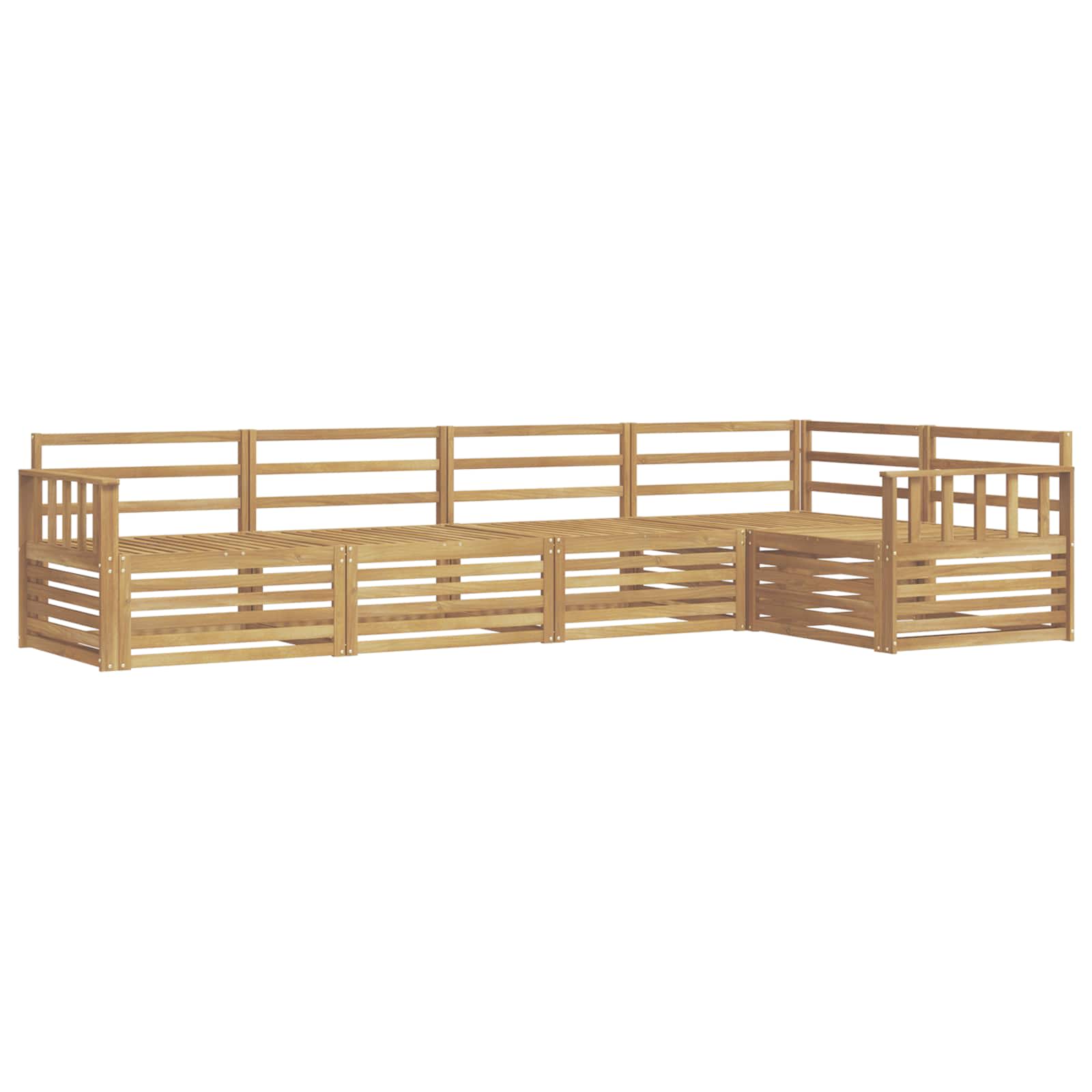 Σειρά Καναπέ Εξωτερικού 5 pcs Λευκό 327 x 168,5 x 73 cm - Pakobazaar