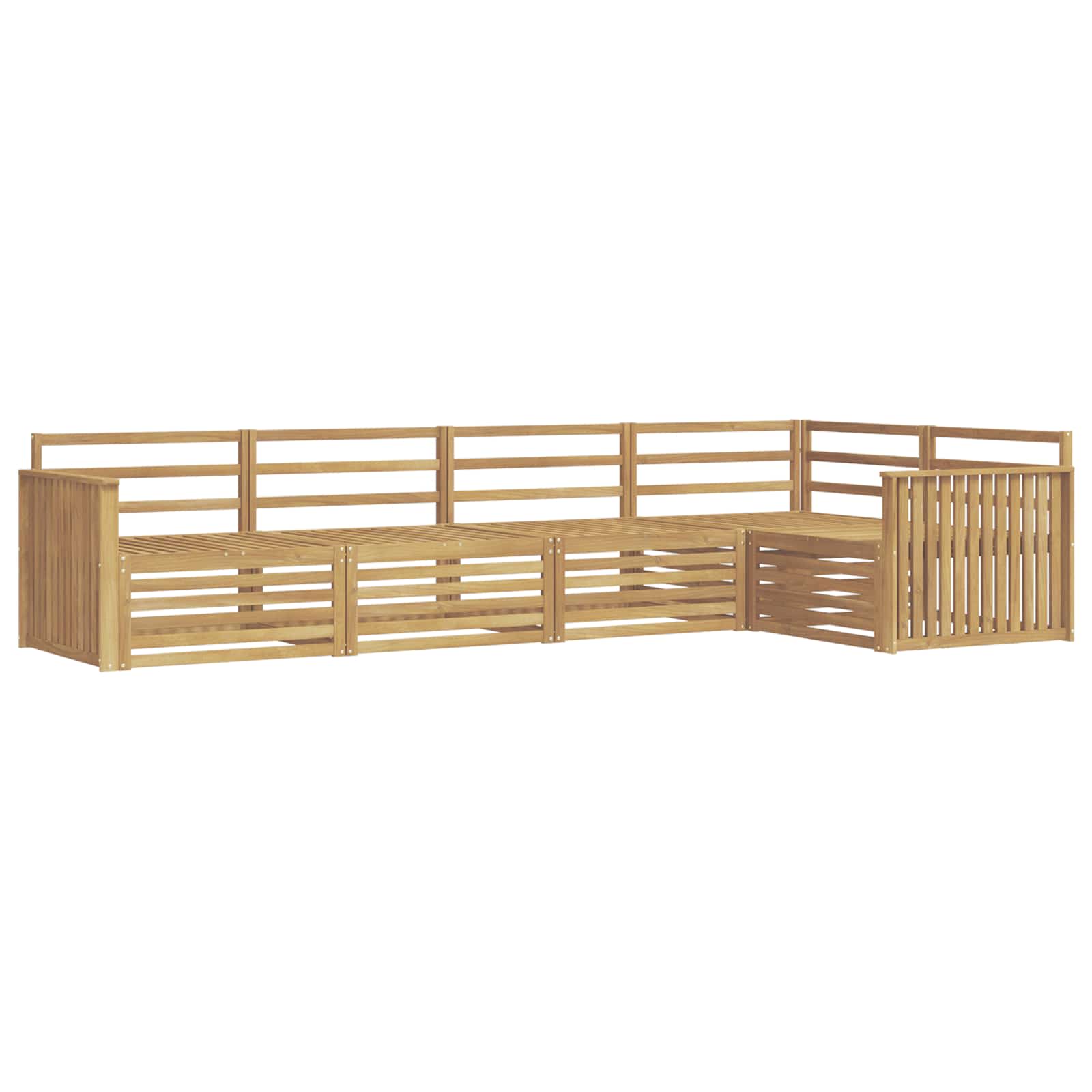 Σειρά Καναπέ Εξωτερικού 5 pcs Λευκό 327 x 168,5 x 73 cm - Pakobazaar