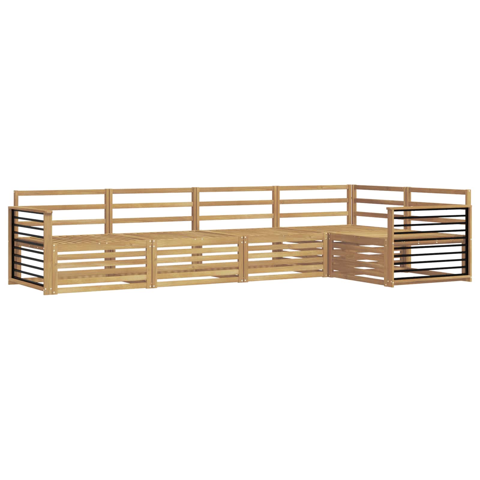 Σειρά Καναπέ Εξωτερικού 5 pcs Λευκό 327 x 168,5 x 73 cm - Pakobazaar