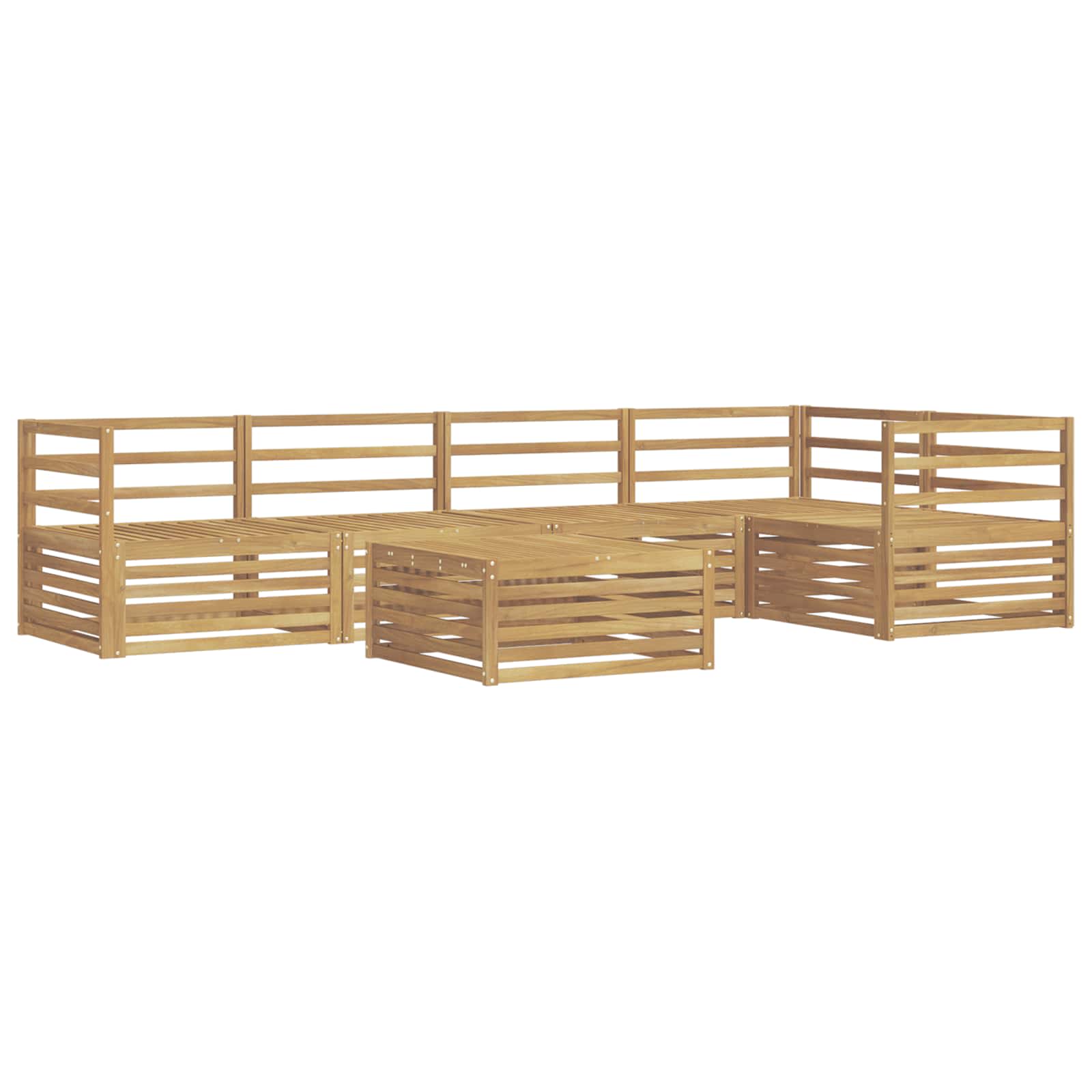 Σειρά Καναπέ Εξωτερικού 6 pcs Λευκό 79 x 79 x 37 εκ - Pakobazaar