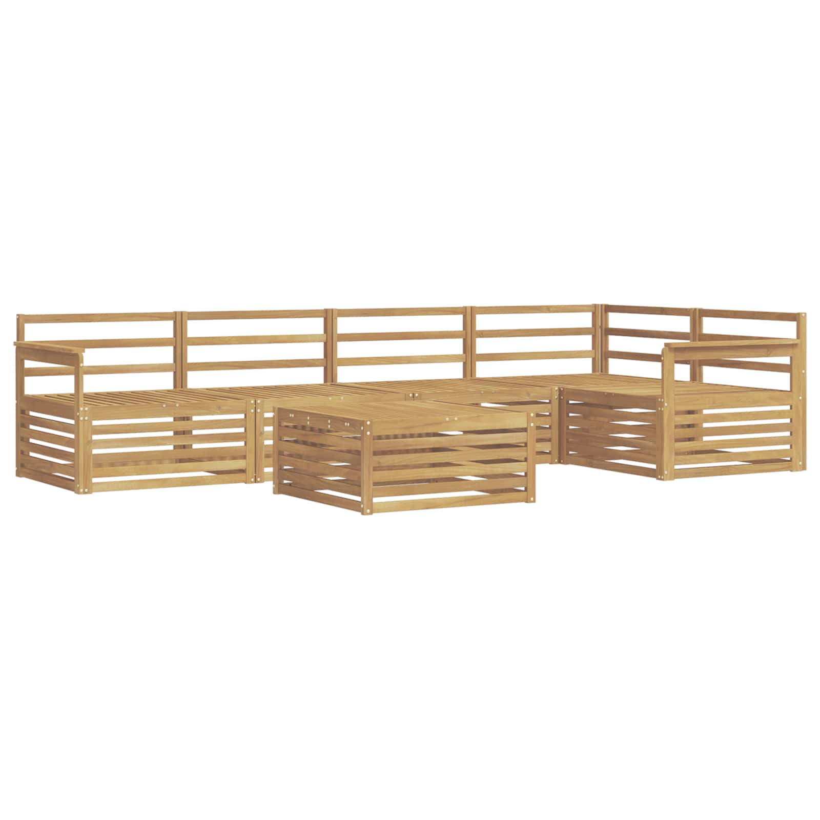 Σειρά Καναπέ Εξωτερικού 6 pcs Λευκό 79 x 79 x 37 εκ - Pakobazaar