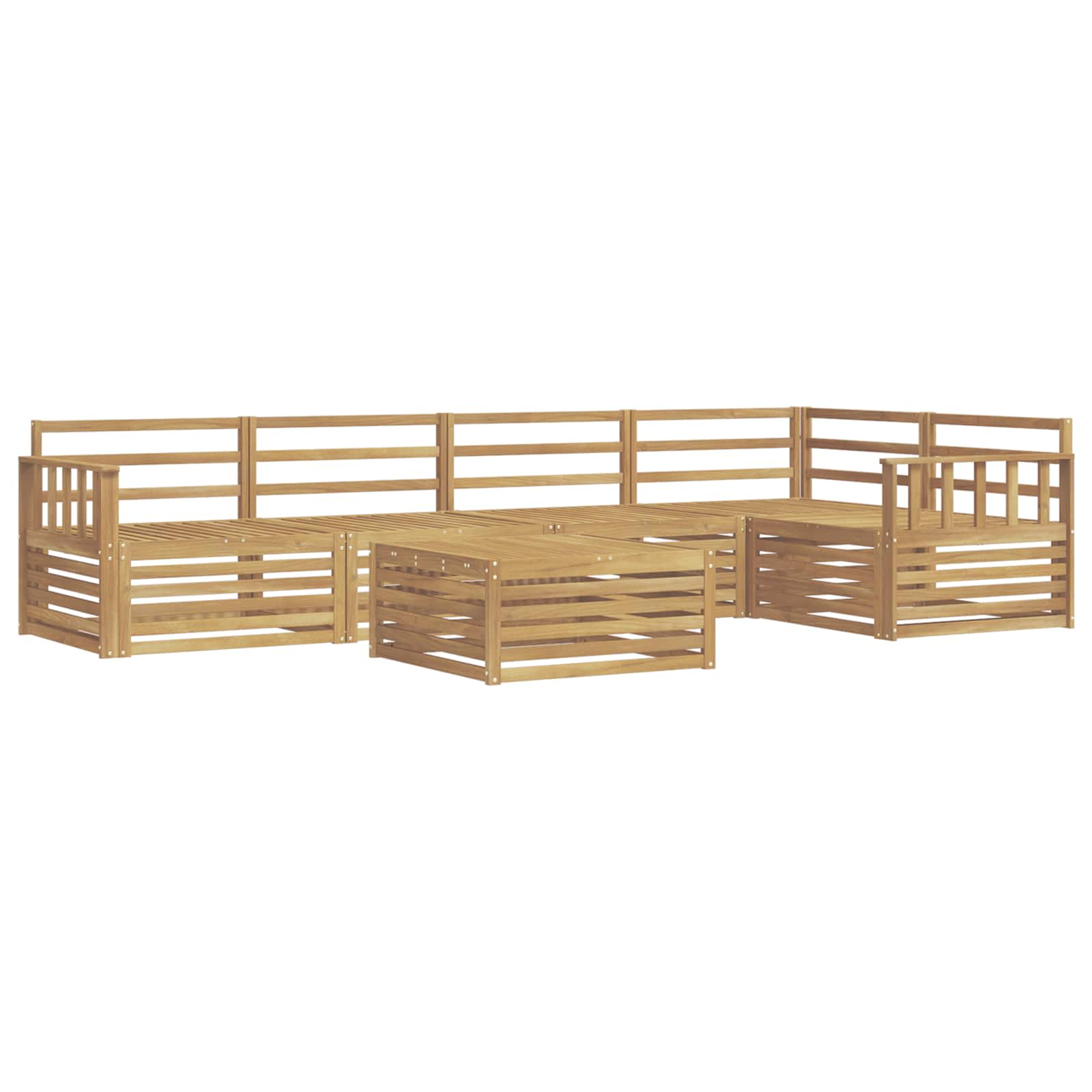 Σειρά Καναπέ Εξωτερικού 6 pcs Λευκό 79 x 79 x 37 εκ - Pakobazaar
