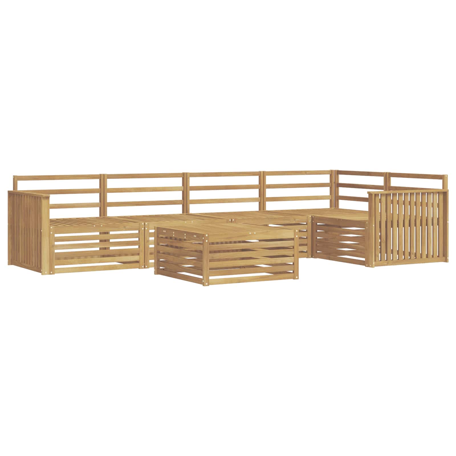 Σειρά Καναπέ Εξωτερικού 6 pcs Λευκό 79 x 79 x 37 εκ - Pakobazaar