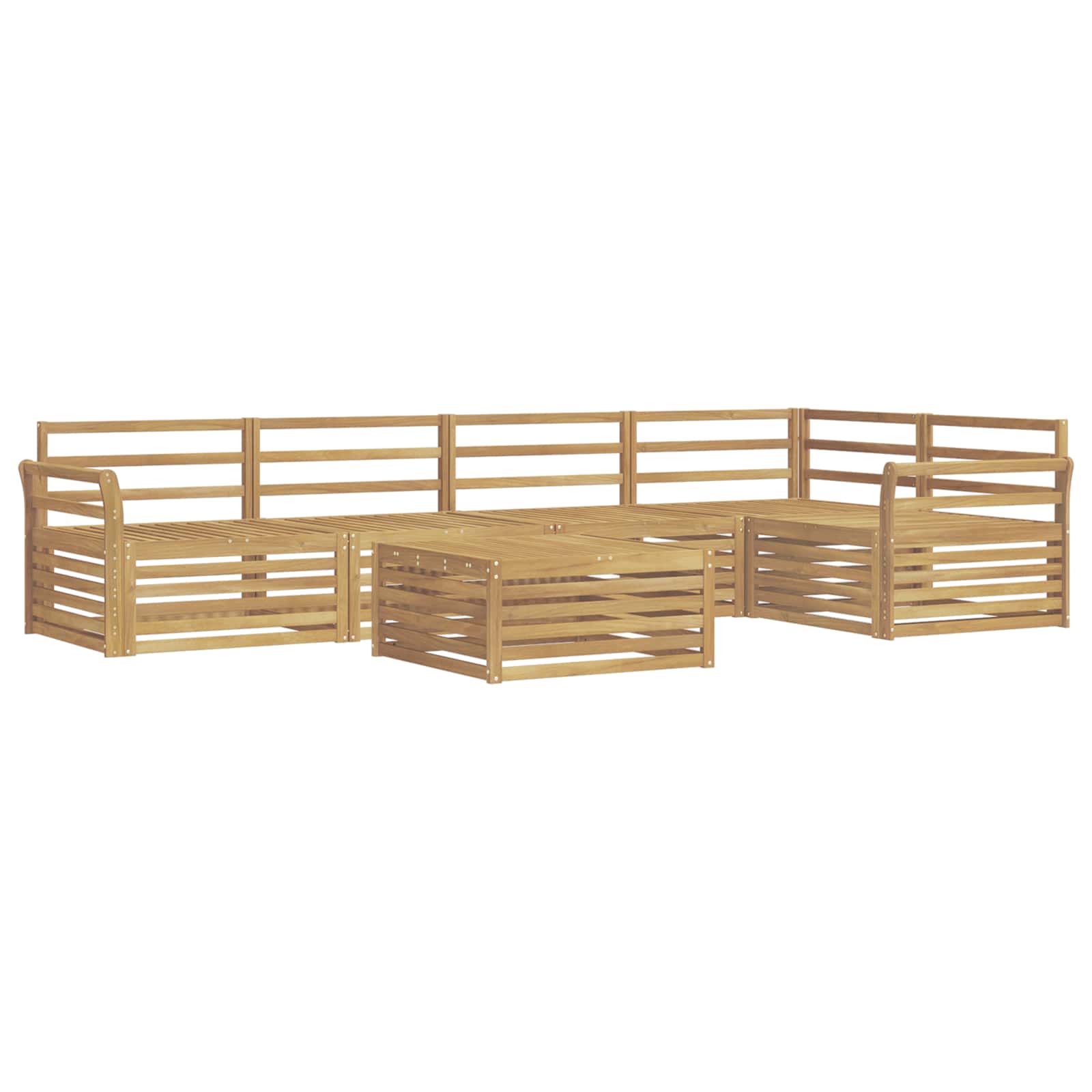 Σειρά Καναπέ Εξωτερικού 6 pcs Λευκό 79 x 79 x 37 εκ