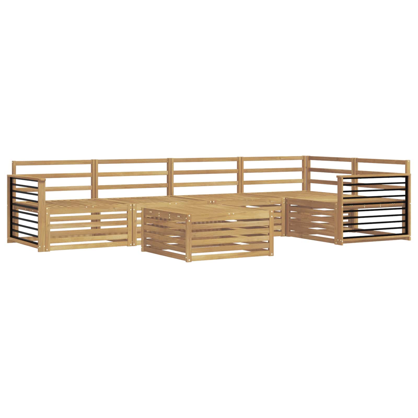 Σειρά Καναπέ Εξωτερικού 6 pcs Λευκό 79 x 79 x 37 εκ - Pakobazaar