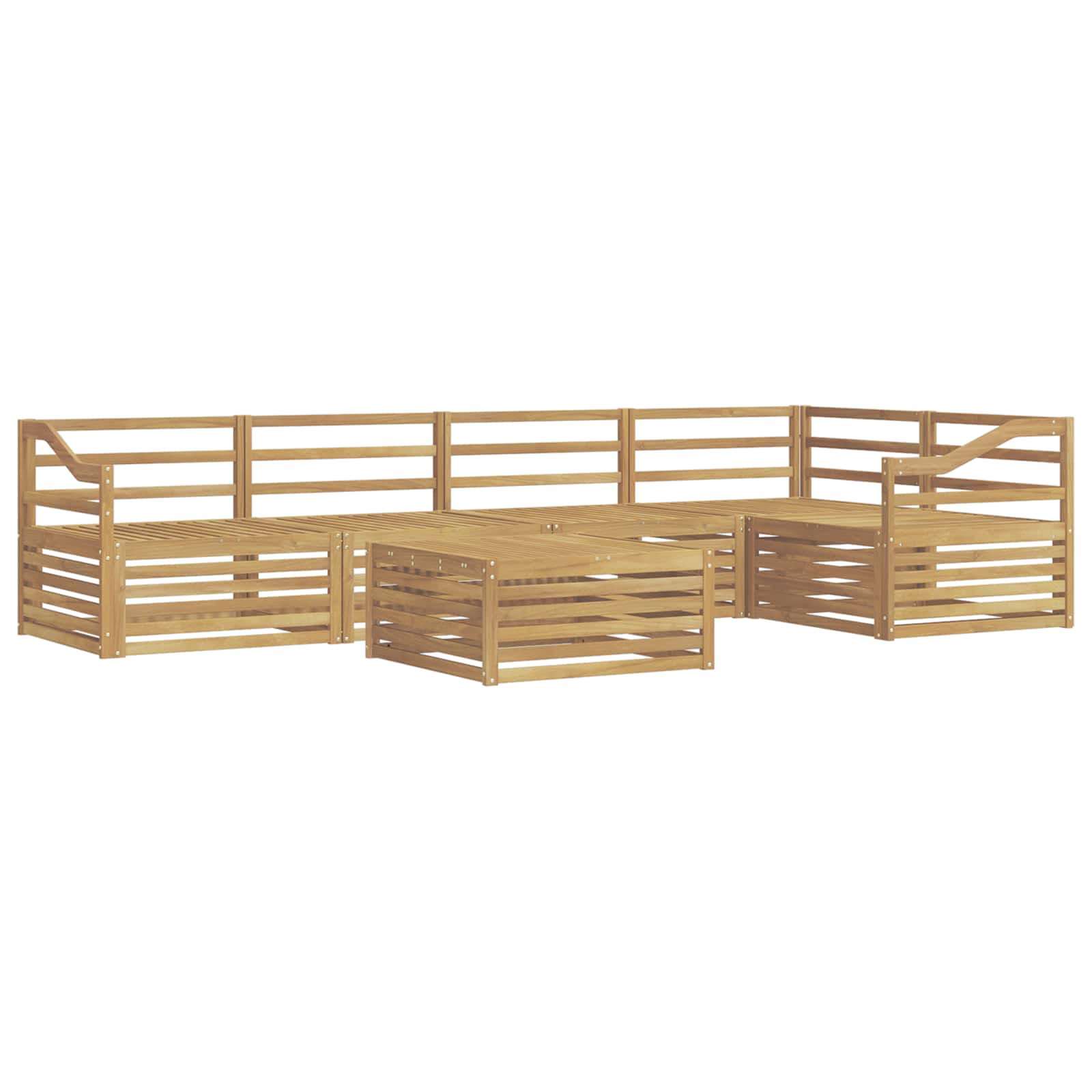 Σειρά Καναπέ Εξωτερικού 6 pcs Λευκό 79 x 79 x 37 εκ - Pakobazaar