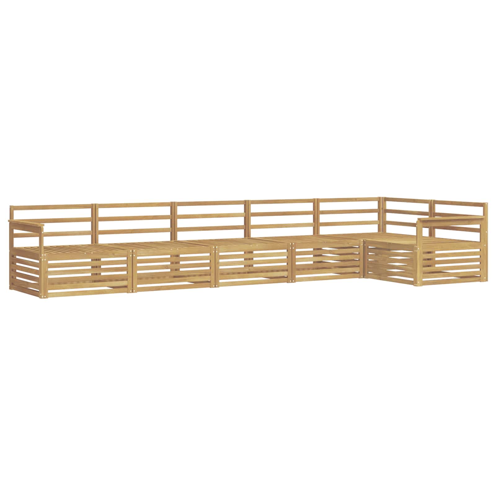 Σειρά Καναπέ Εξωτερικού 6 pcs Λευκό 406 x 168,5 x 73 εκ.
