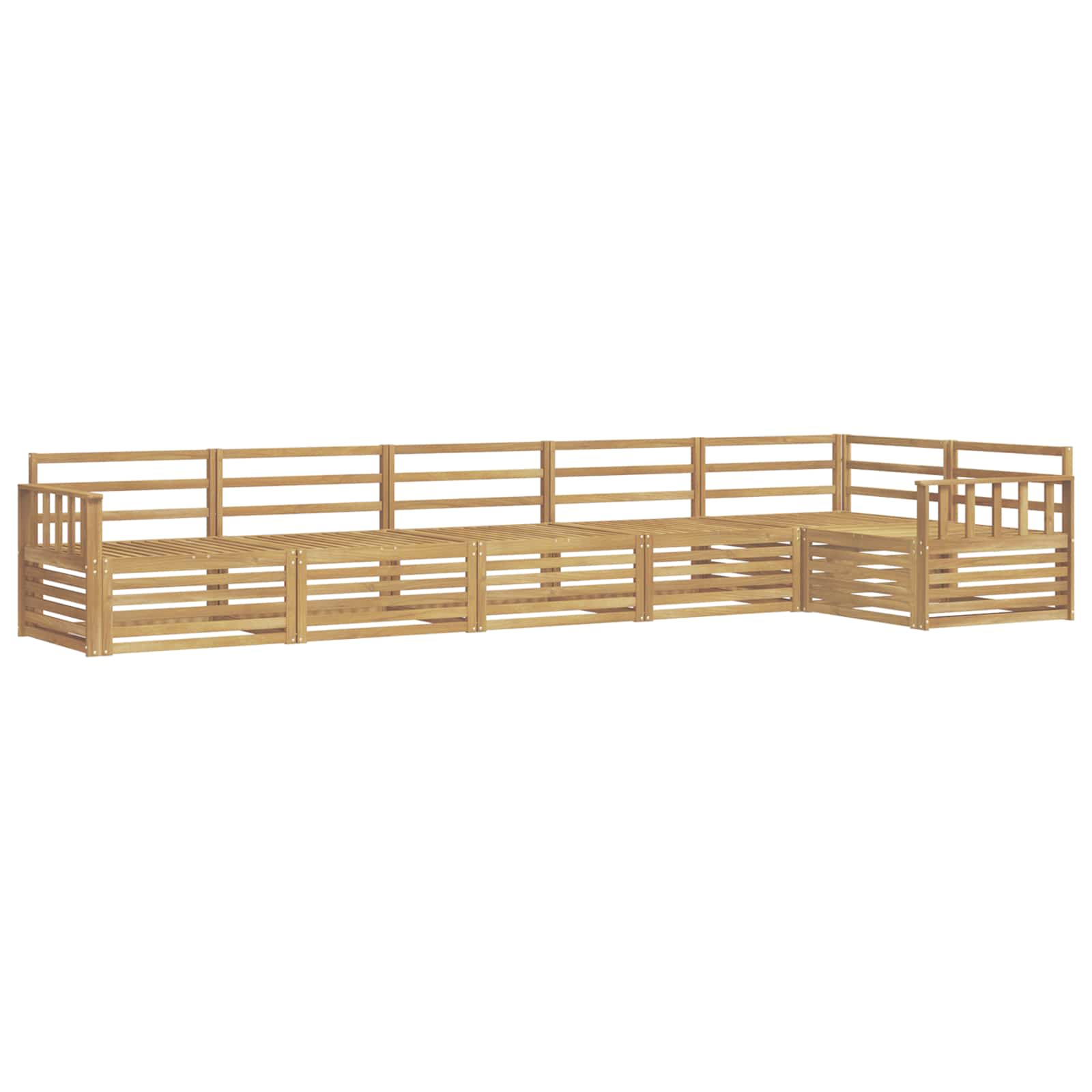 Σειρά Καναπέ Εξωτερικού 6 pcs Λευκό 406 x 168,5 x 73 εκ.