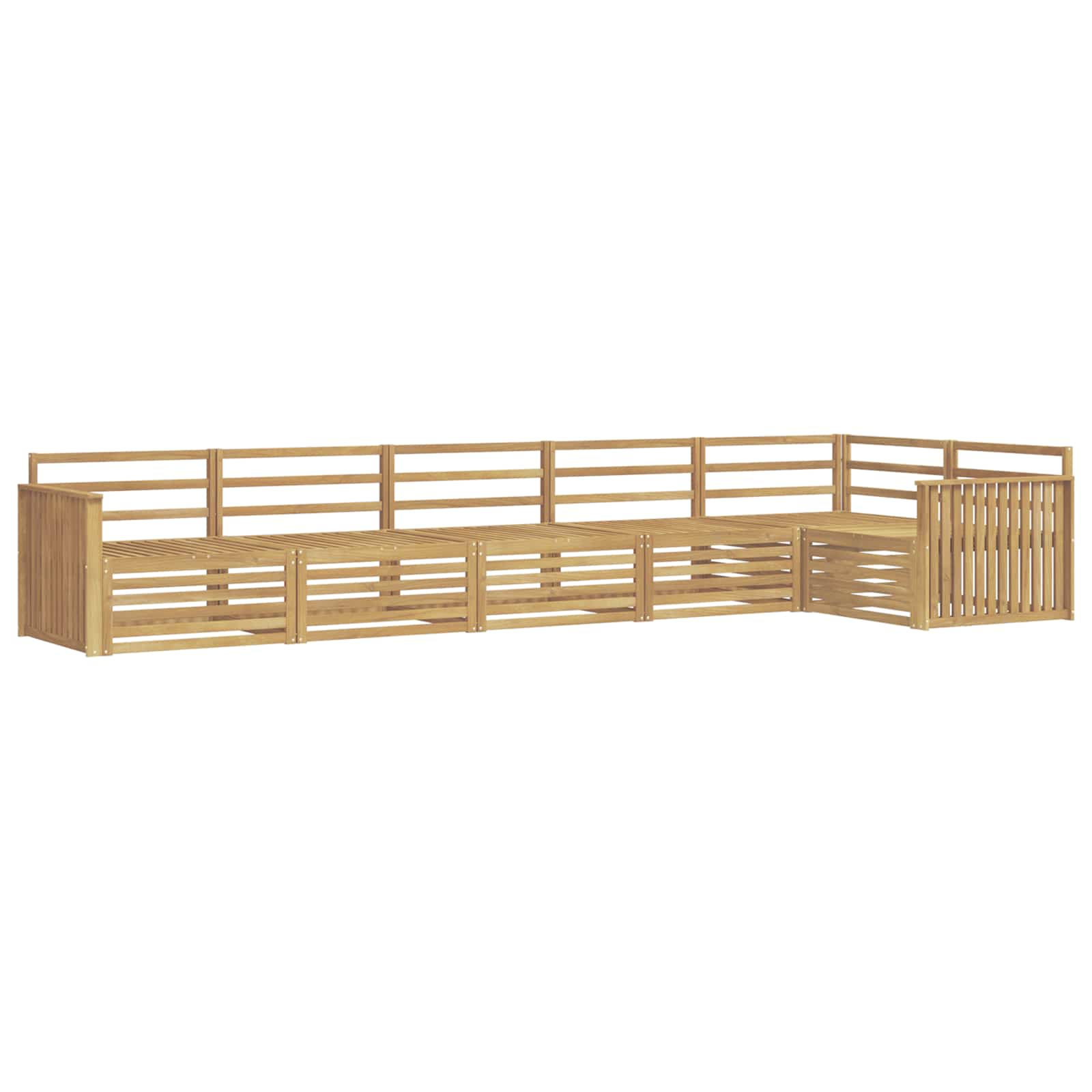 Σειρά Καναπέ Εξωτερικού 6 pcs Λευκό 406 x 168,5 x 73 εκ. - Pakobazaar