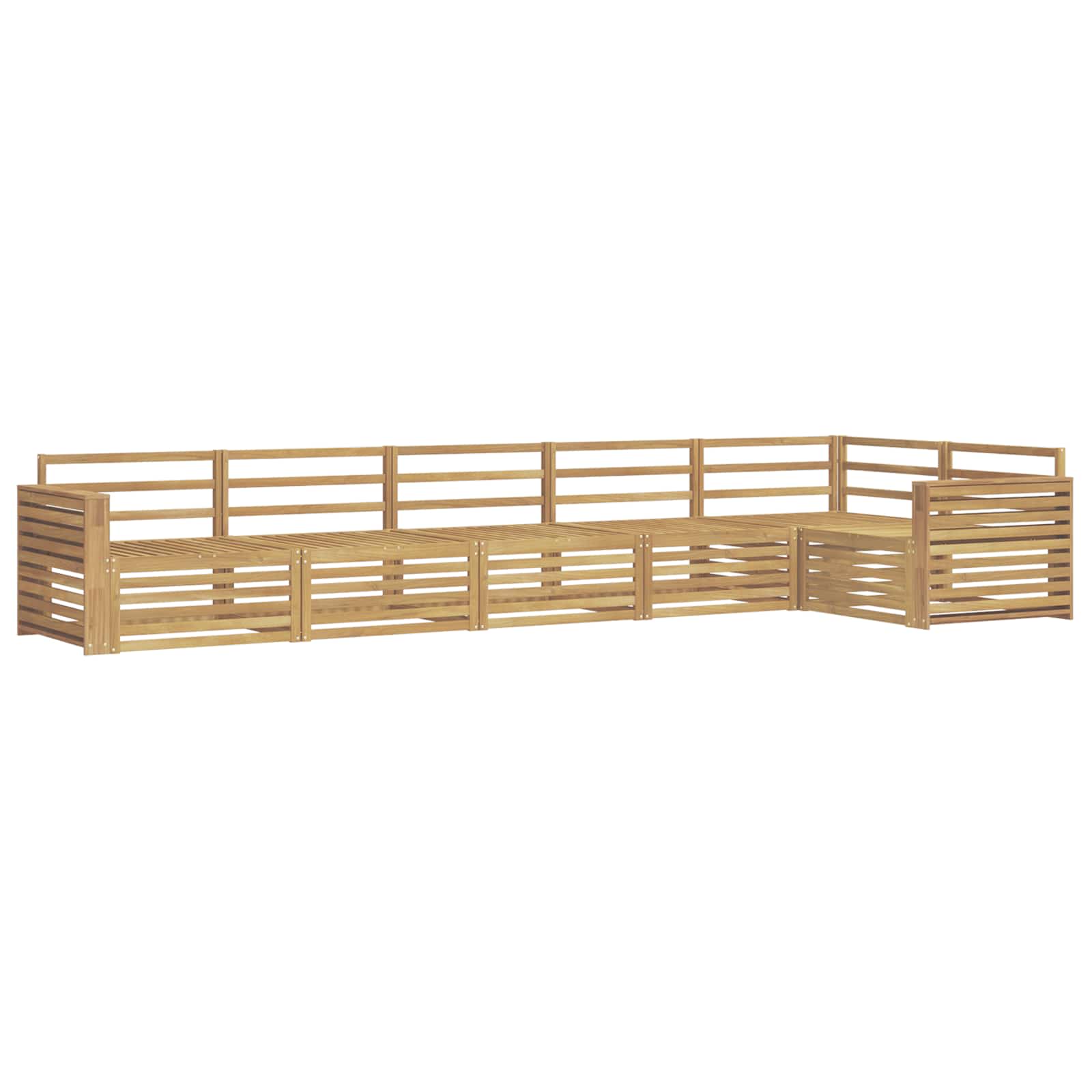 Σειρά Καναπέ Εξωτερικού 6 pcs Λευκό 410 x 172,5 x 73 εκ - Pakobazaar