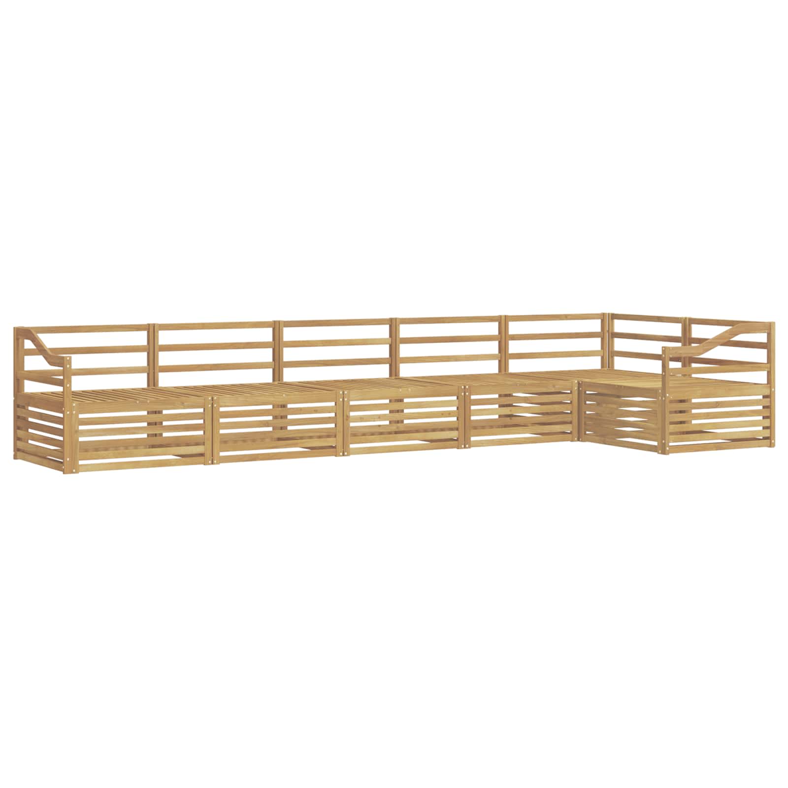 Σειρά Καναπέ Εξωτερικού 6 pcs Λευκό 404 x 166,5 x 73 εκ.
