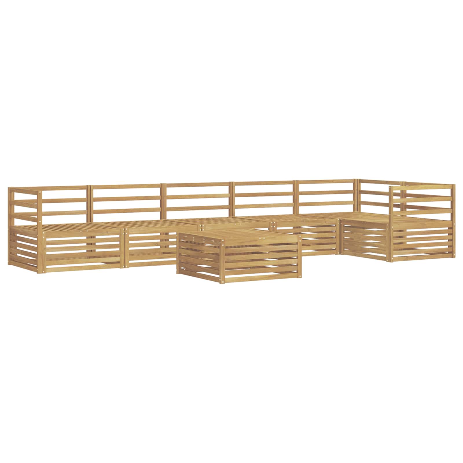 Σειρά Καναπέ Εξωτερικού 7 pcs Λευκό 79 x 79 x 37 εκ