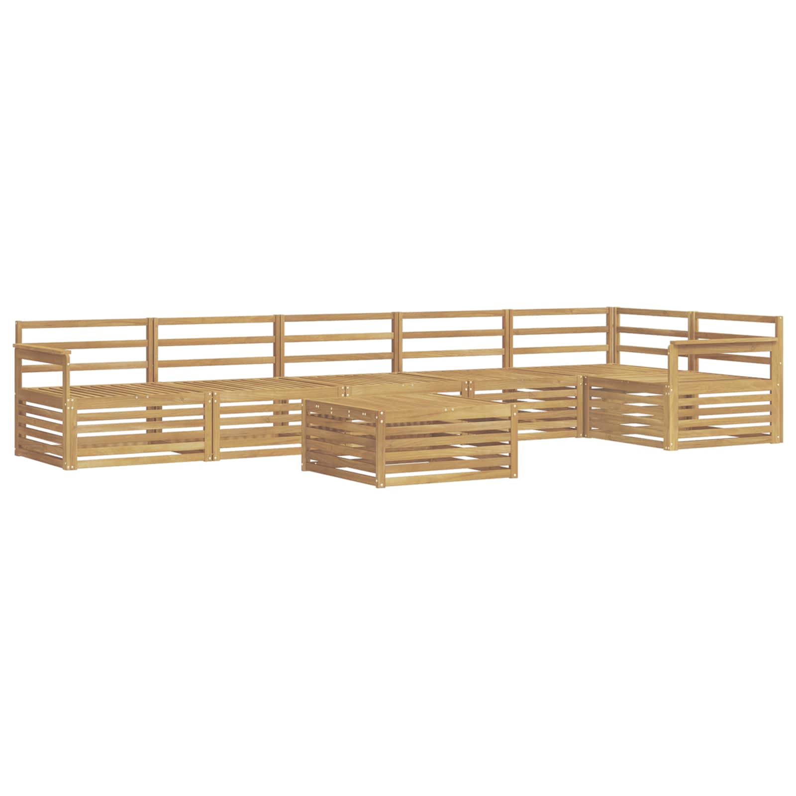 Σειρά Καναπέ Εξωτερικού 7 pcs Λευκό 79 x 79 x 37 εκ