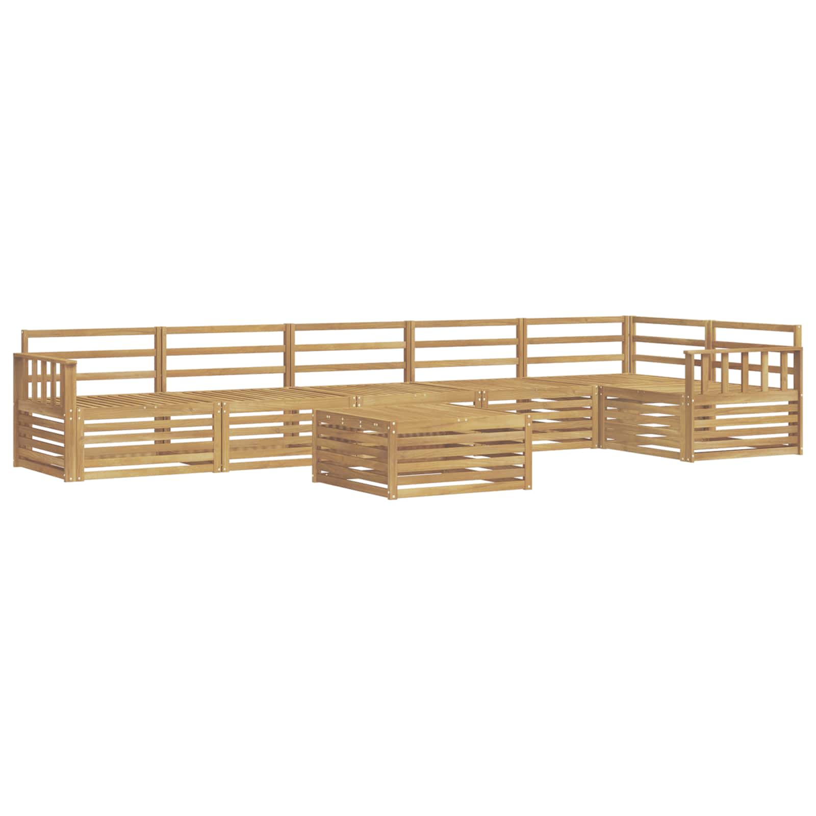 Σειρά Καναπέ Εξωτερικού 7 pcs Λευκό 79 x 79 x 37 εκ