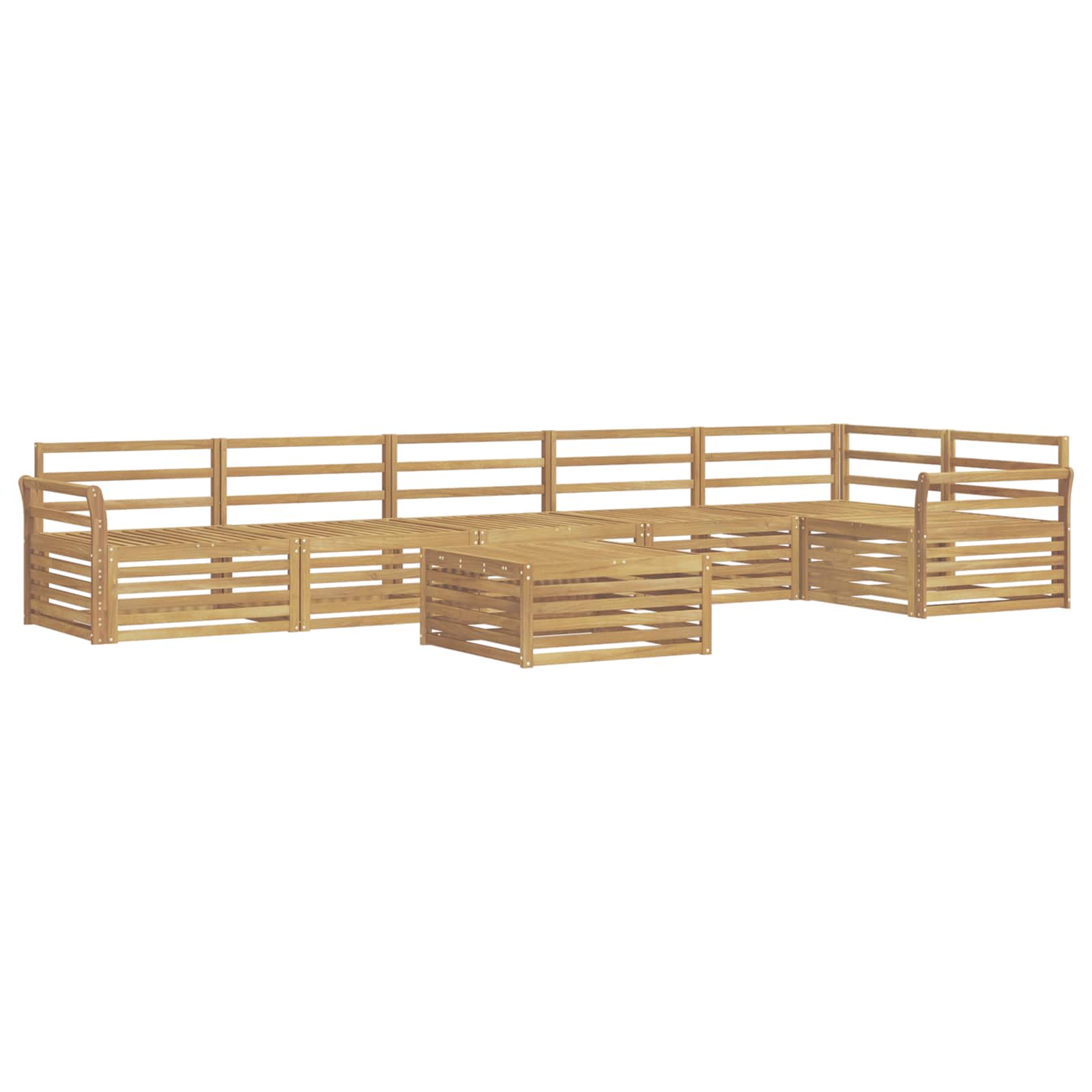 Σειρά Καναπέ Εξωτερικού 7 pcs Λευκό 79 x 79 x 37 εκ
