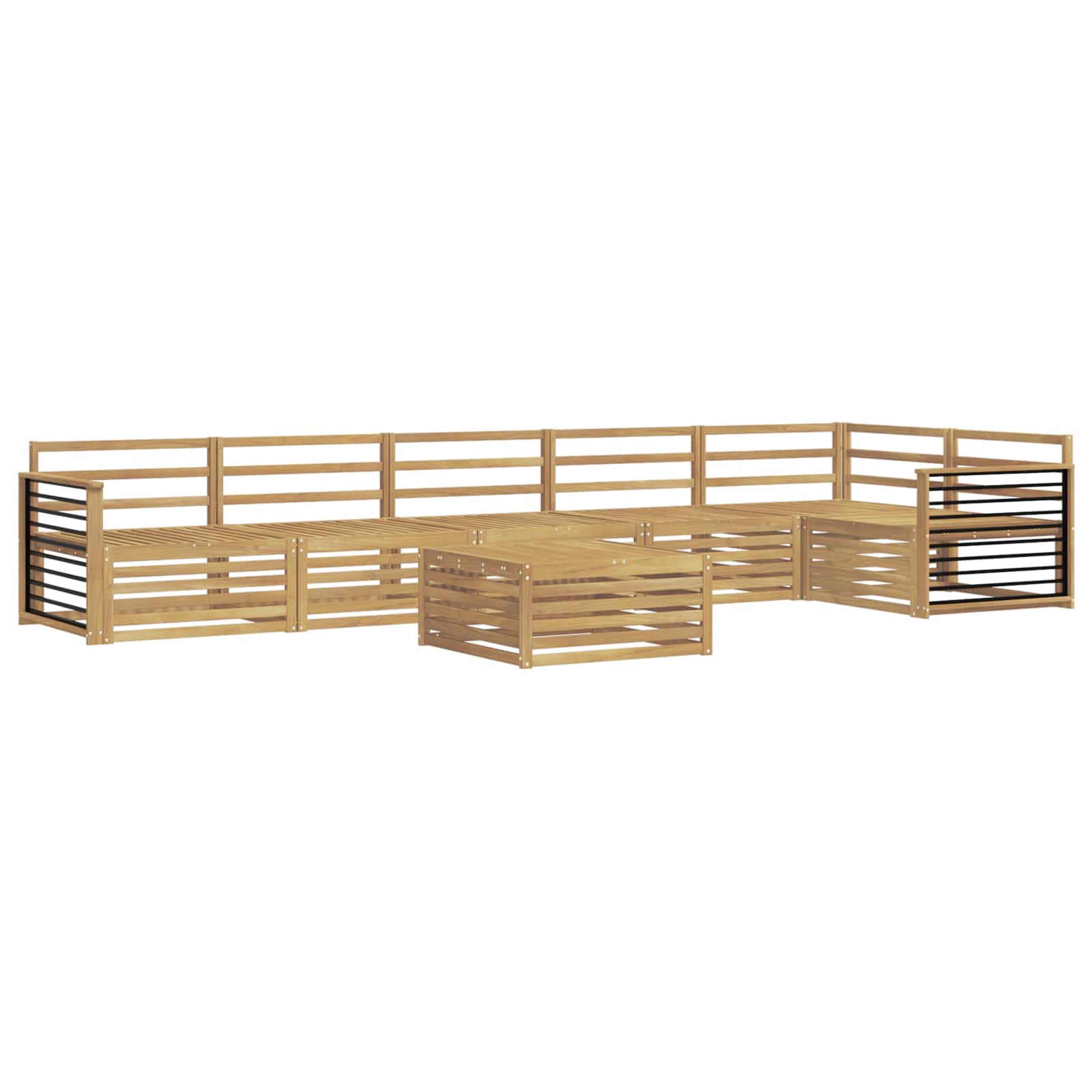 Σειρά Καναπέ Εξωτερικού 7 pcs Λευκό 79 x 79 x 37 εκ