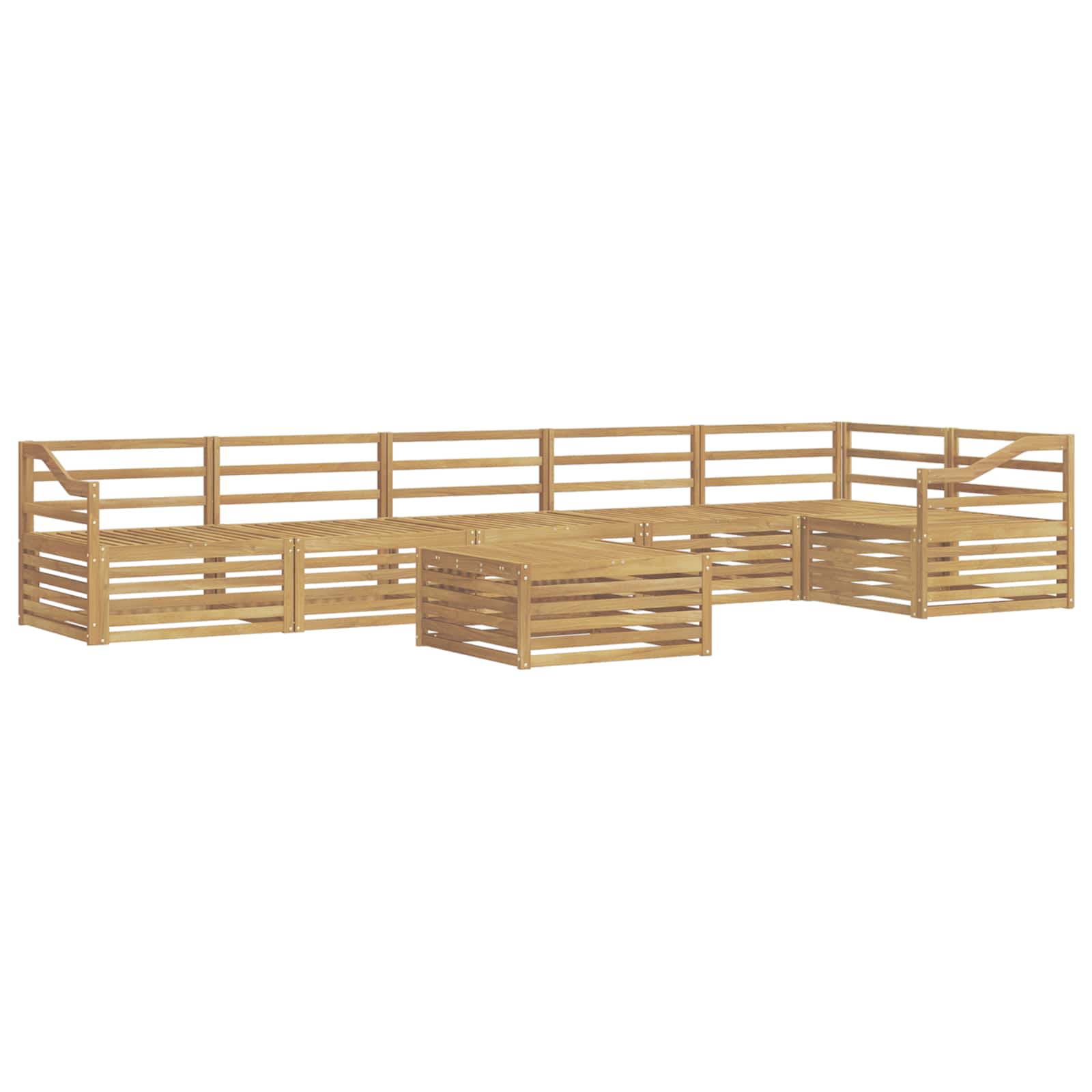 Σειρά Καναπέ Εξωτερικού 7 pcs Λευκό 79 x 79 x 37 εκ