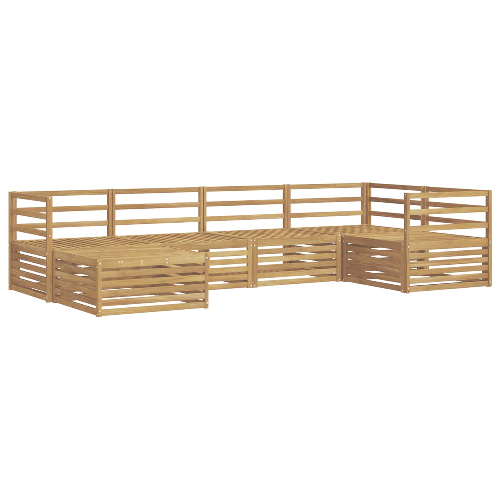 Σειρά Καναπέ Εξωτερικού 6 pcs Λευκό 325 x 166,5 x 73 εκ