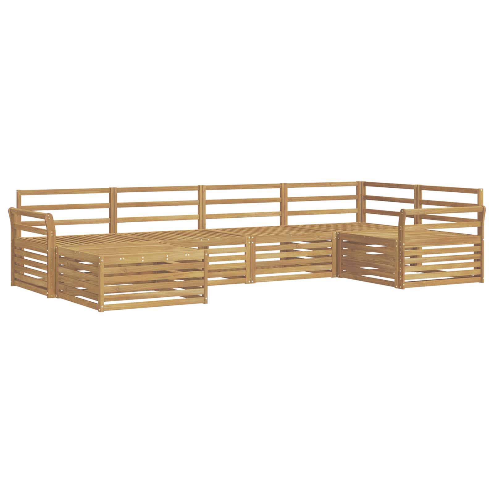 Σειρά Καναπέ Εξωτερικού 6 pcs Λευκό 329 x 170,5 x 73 cm