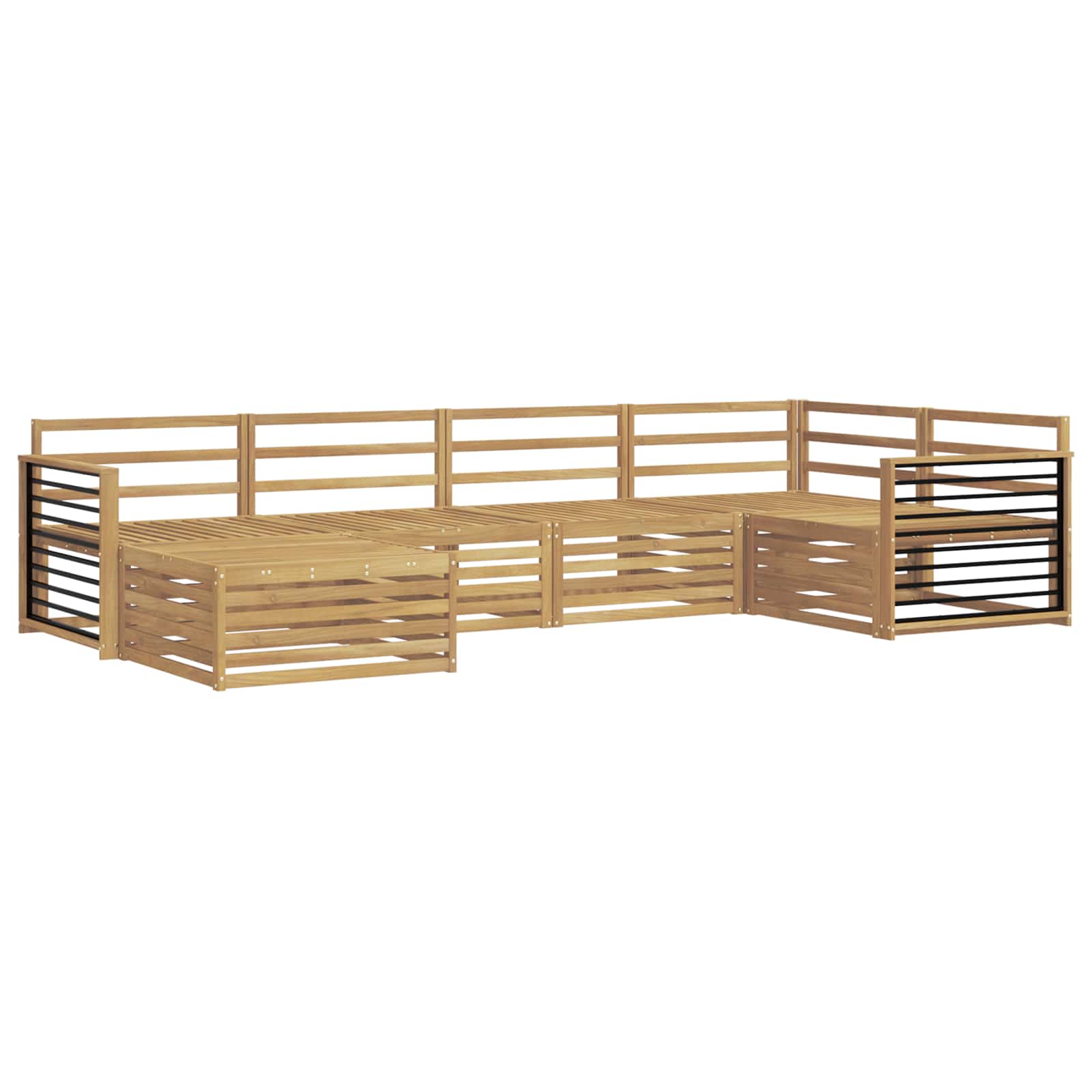 Σειρά Καναπέ Εξωτερικού 6 pcs Λευκό 327 x 168,5 x 73 cm