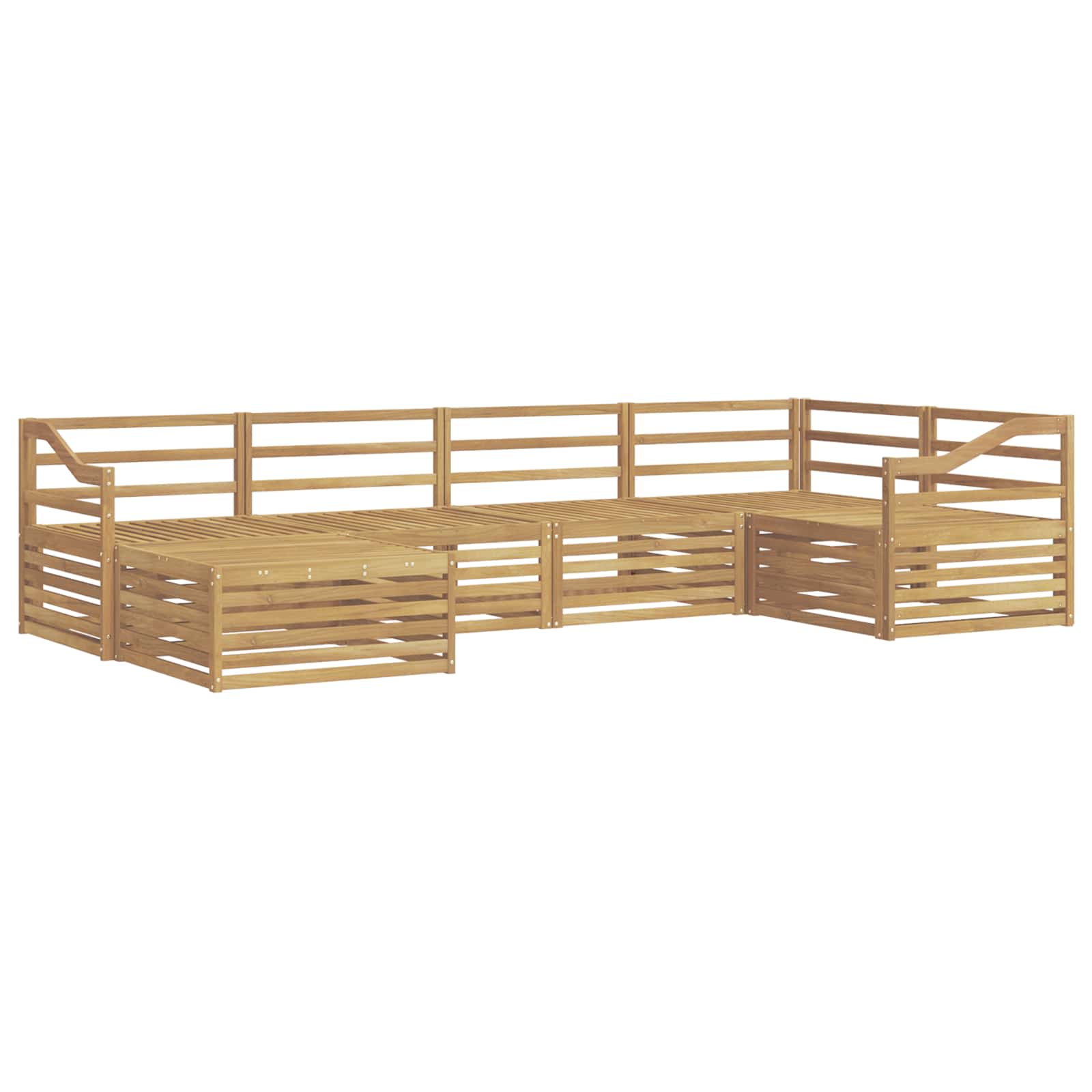 Σειρά Καναπέ Εξωτερικού 6 pcs Λευκό 325 x 166,5 x 73 εκ