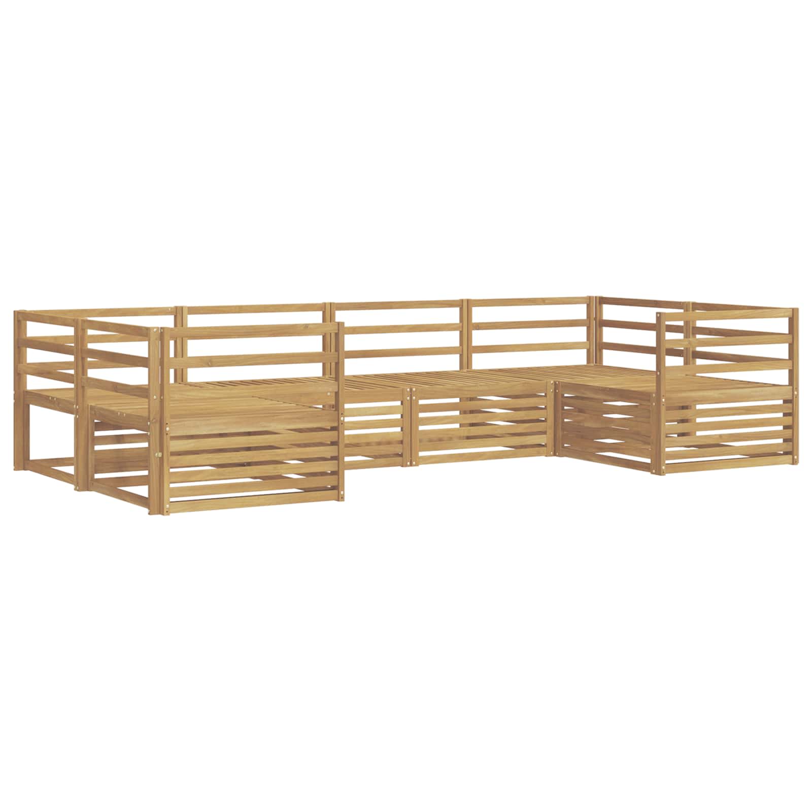 Σειρά Καναπέ Εξωτερικού 6 pcs Λευκό 325 x 166,5 x 73 εκ - Pakobazaar