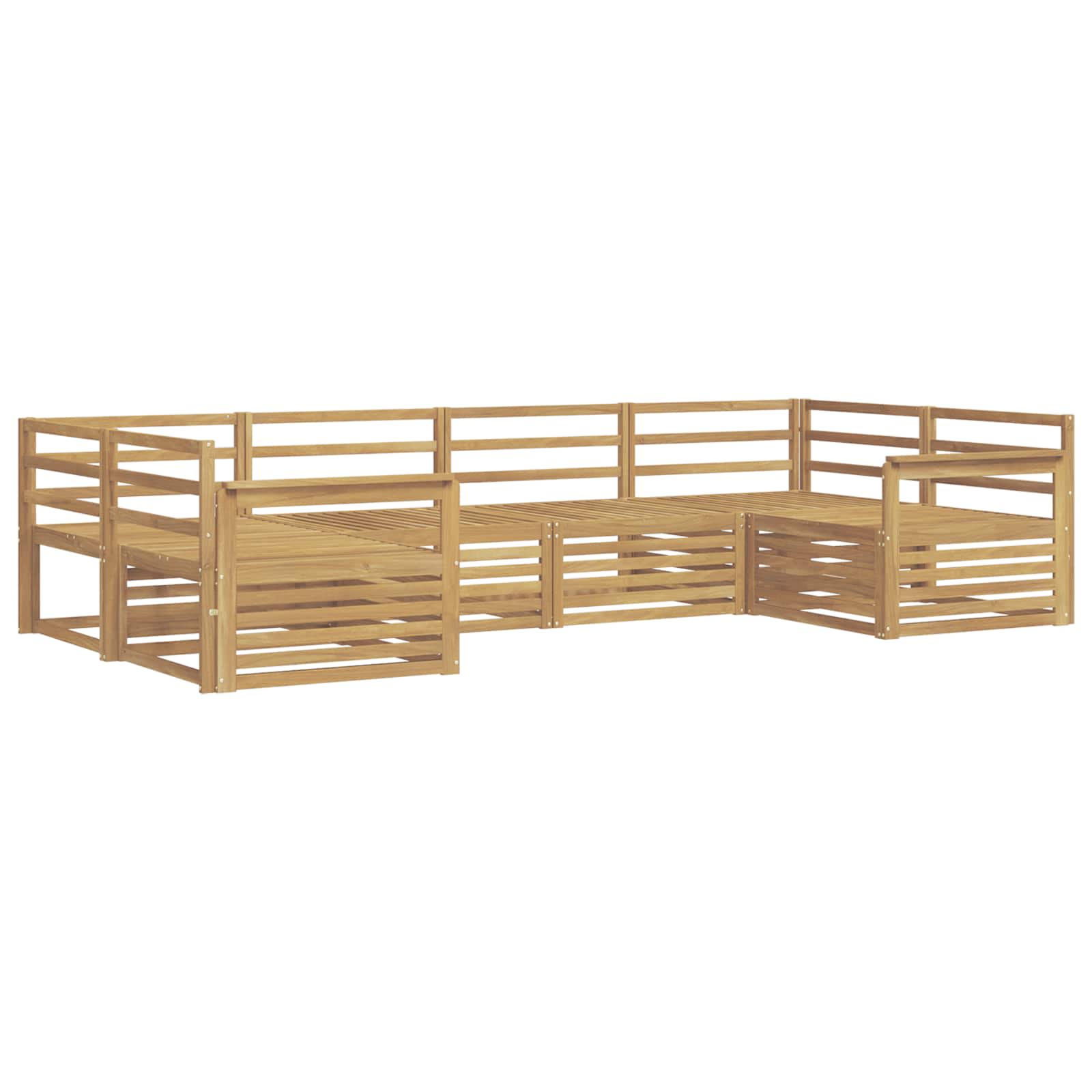 Σειρά Καναπέ Εξωτερικού 6 pcs Λευκό 325 x 168,5 x 73 εκ - Pakobazaar