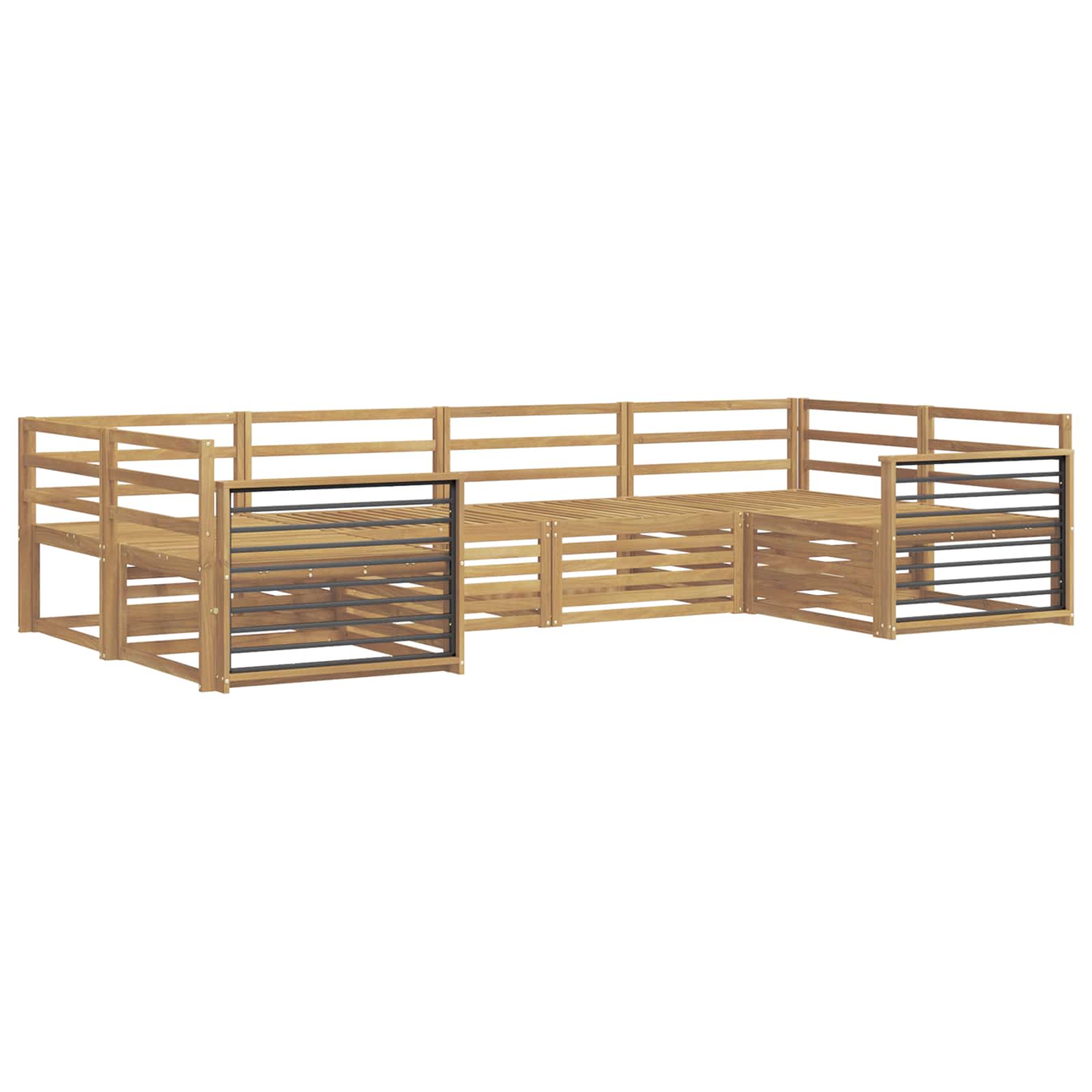 Σειρά Καναπέ Εξωτερικού 6 pcs Λευκό 325 x 168,5 x 73 εκ - Pakobazaar