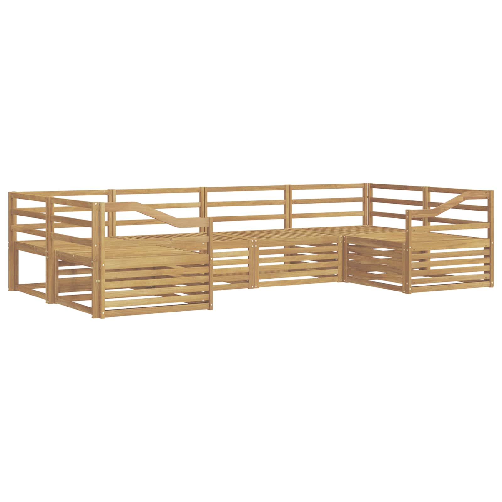 Σειρά Καναπέ Εξωτερικού 6 pcs Λευκό 325 x 166,5 x 73 εκ - Pakobazaar