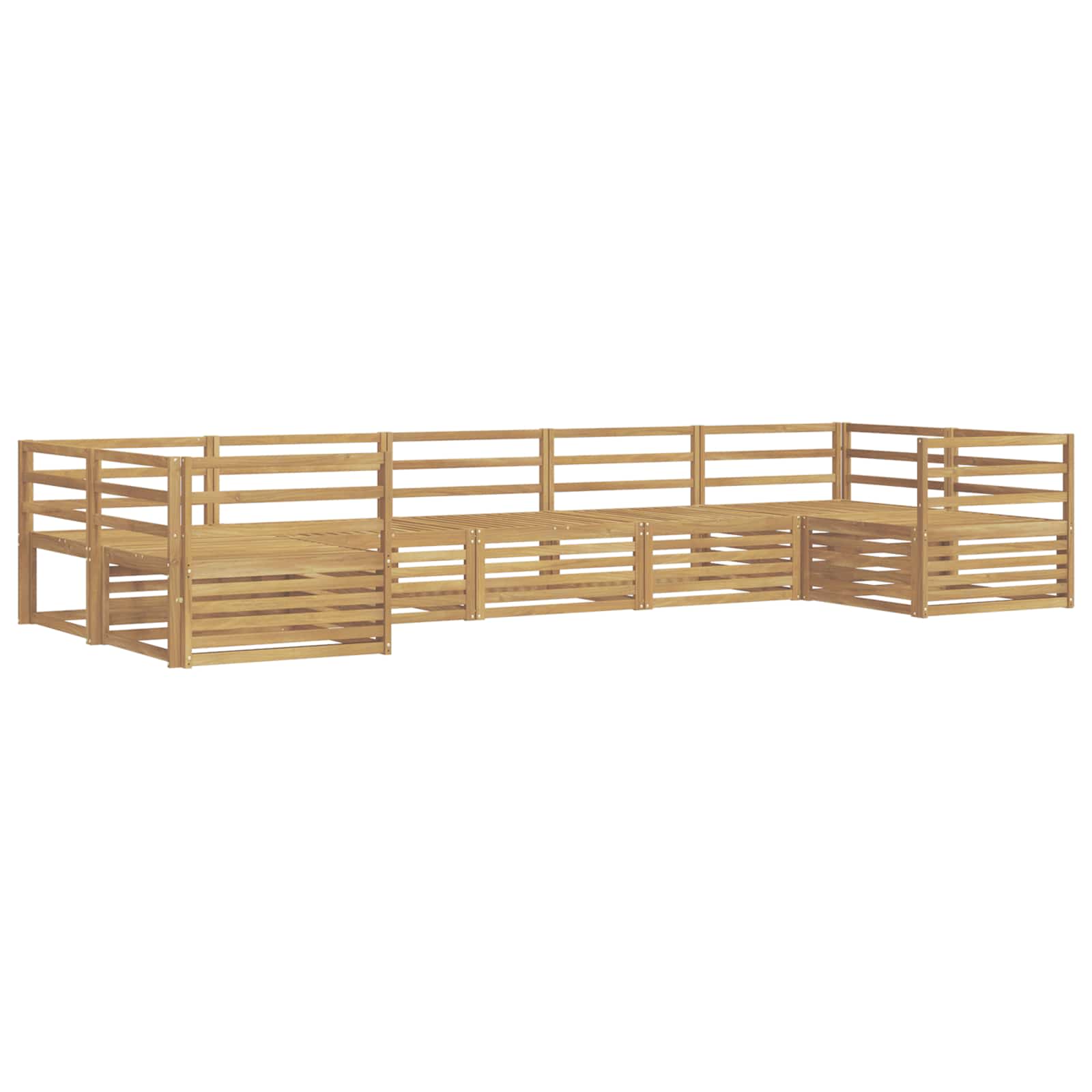 Σειρά Καναπέ Εξωτερικού 7 pcs Λευκό 404 x 166,5 x 73 εκ. - Pakobazaar