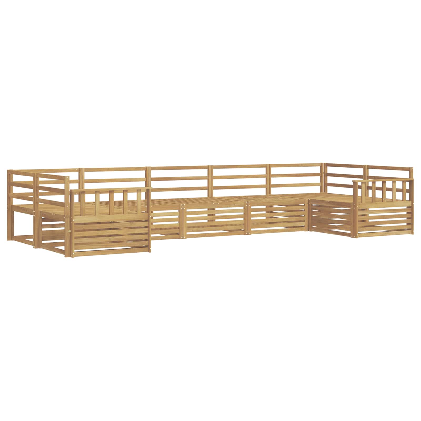 Σειρά Καναπέ Εξωτερικού 7 pcs Λευκό 404 x 168,5 x 73 εκ - Pakobazaar