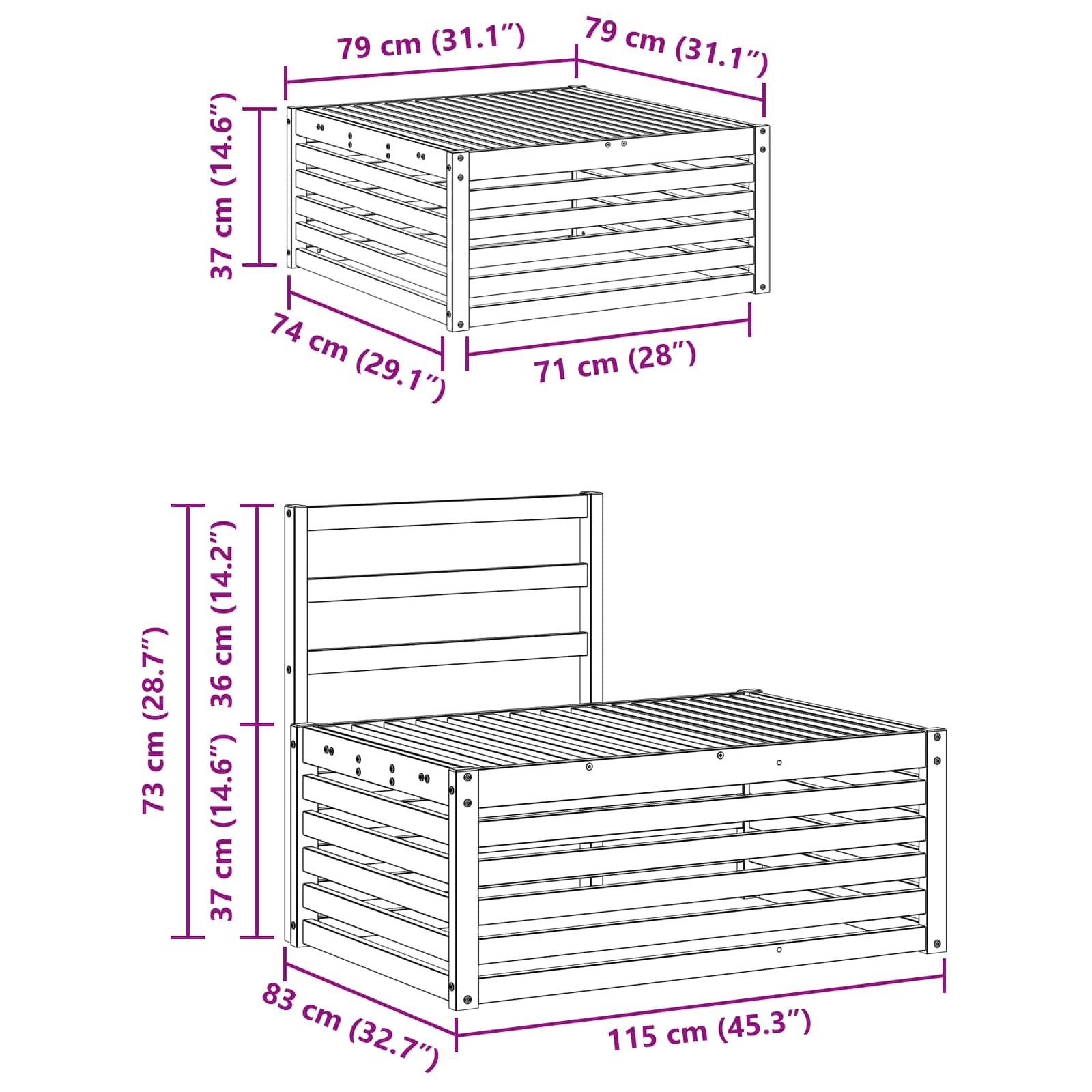Σειρά Καναπέ Εξωτερικού 4 Τεμάχιο - Pakobazaar