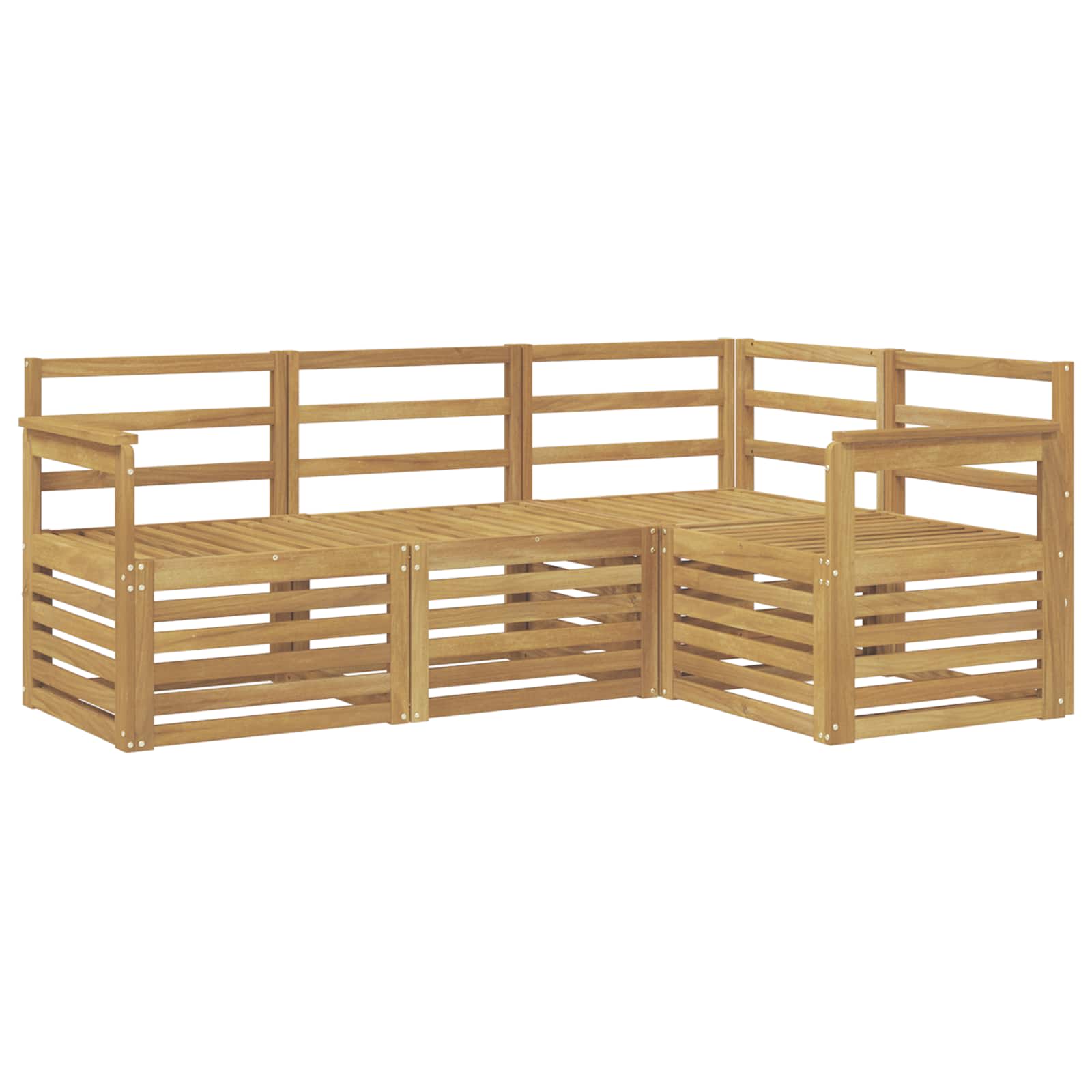 Σετ Καναπέ 4 pcs Λευκό 187,5 x 128,5 x 73 εκ - Pakobazaar