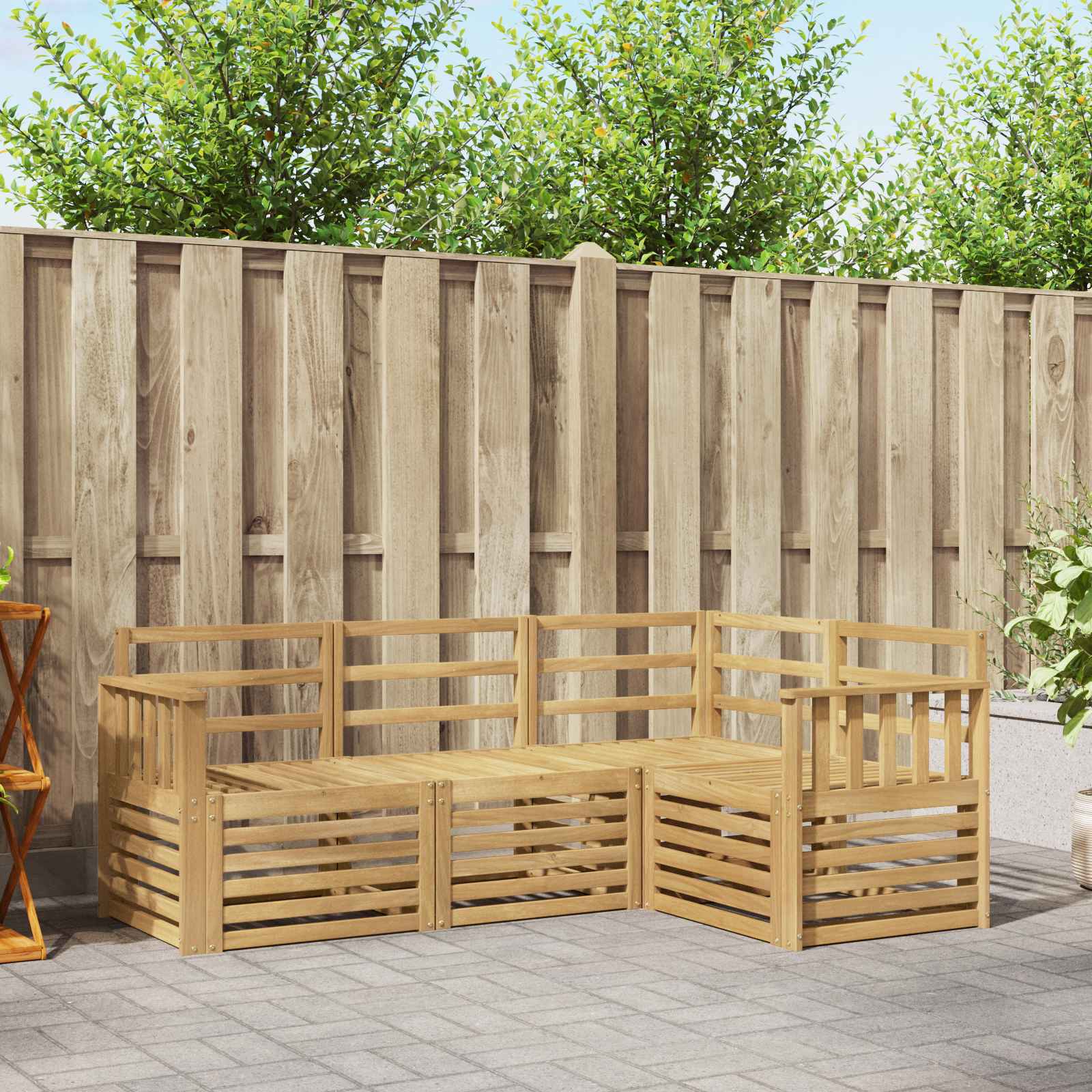 Σετ Καναπέ 4 pcs Λευκό 187,5 x 128,5 x 73 εκ - Pakobazaar