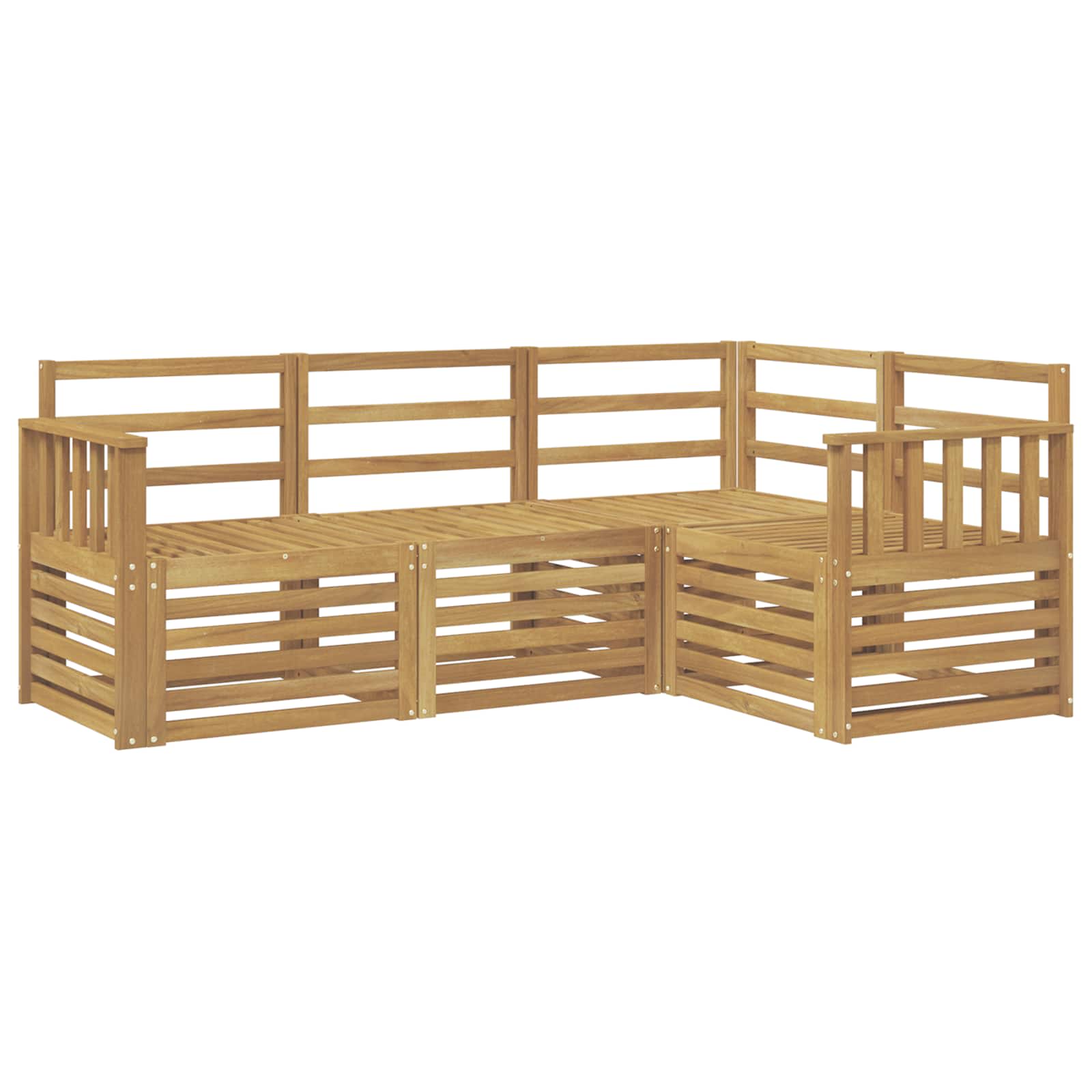 Σετ Καναπέ 4 pcs Λευκό 187,5 x 128,5 x 73 εκ - Pakobazaar
