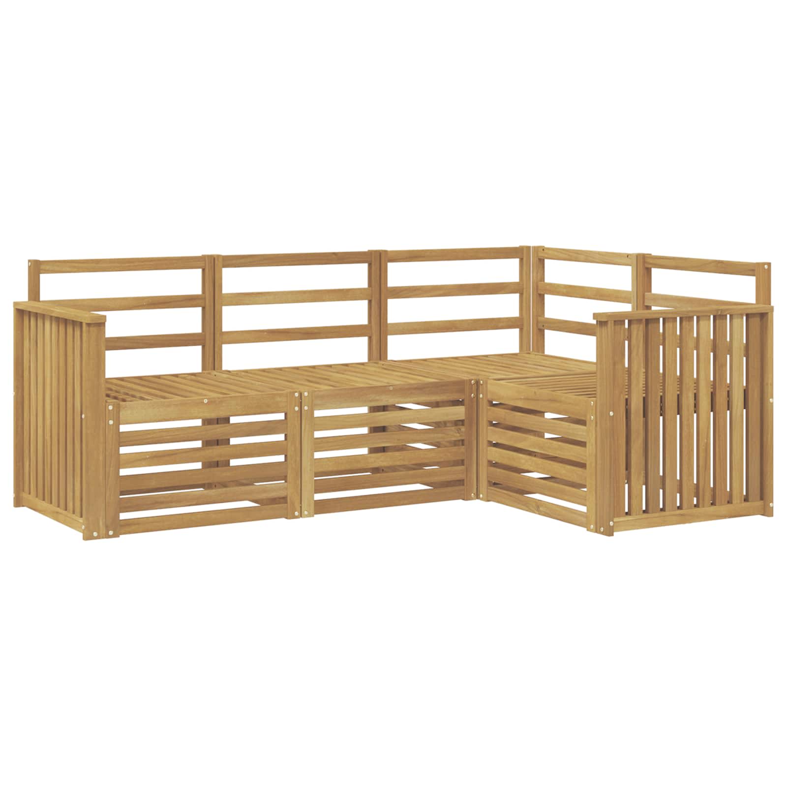 Σετ Καναπέ 4 pcs Λευκό 187,5 x 128,5 x 73 εκ - Pakobazaar