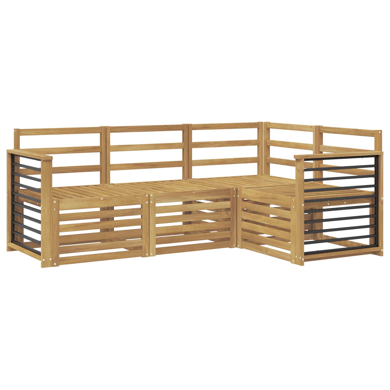 Σετ Καναπέ 4 pcs Λευκό 187,5 x 128,5 x 73 εκ - Pakobazaar